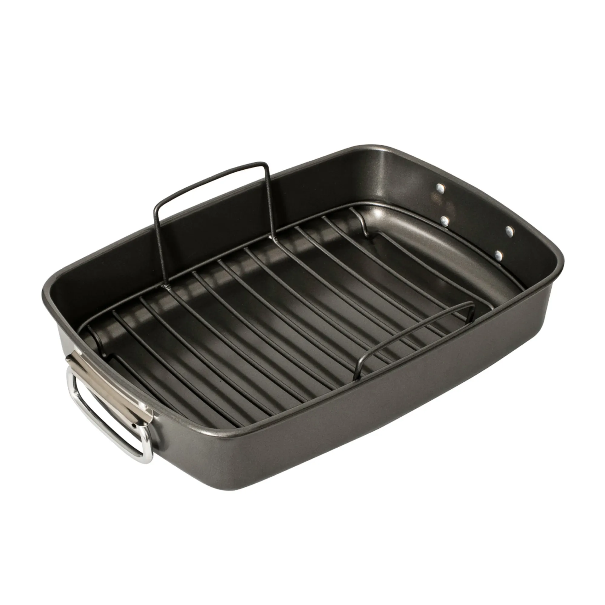 Bakemaster Non Stick Roasting Pan with Rack 40x28cm Image 1