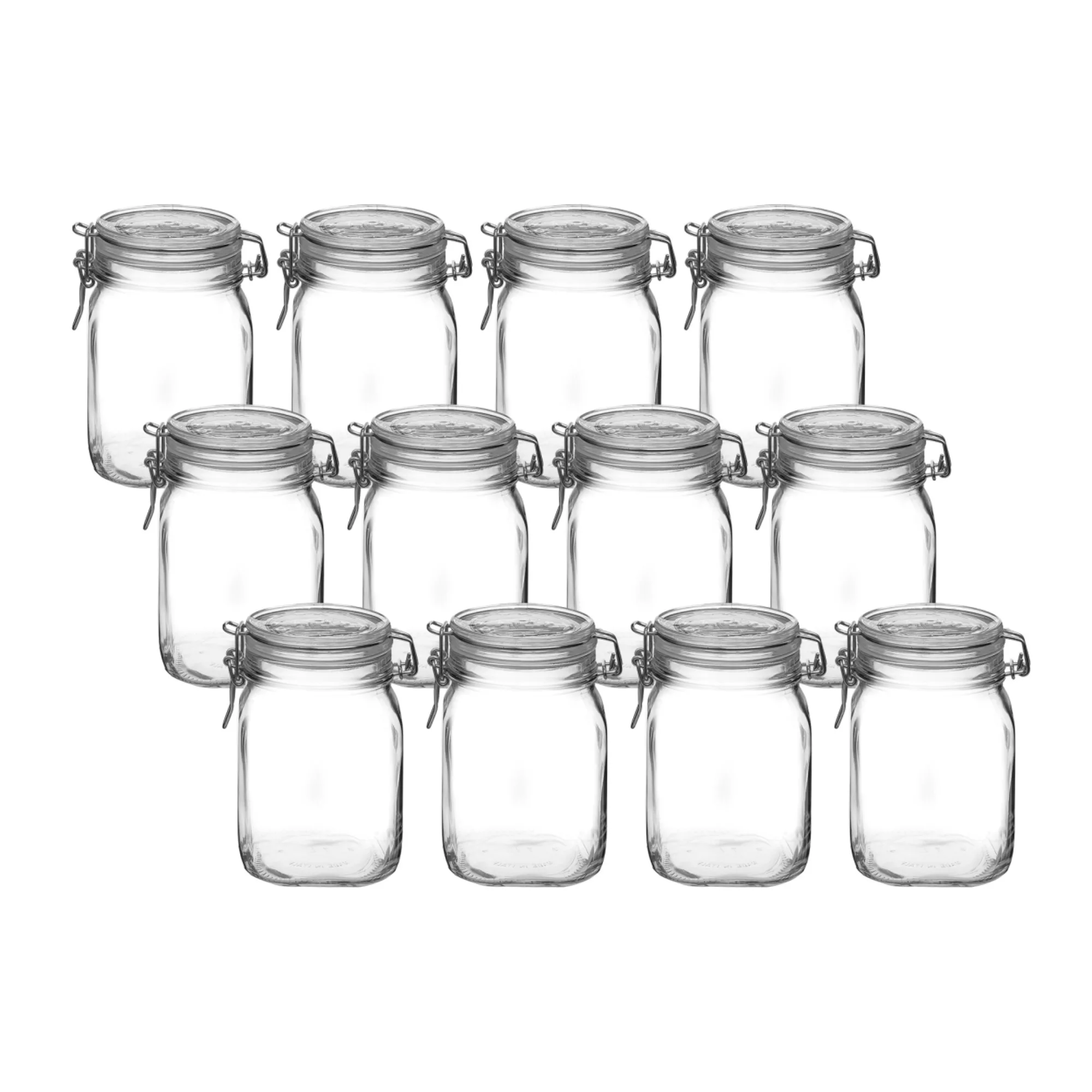 Bormioli Rocco Fido Jar Herm 1L Set of 12 Image 1