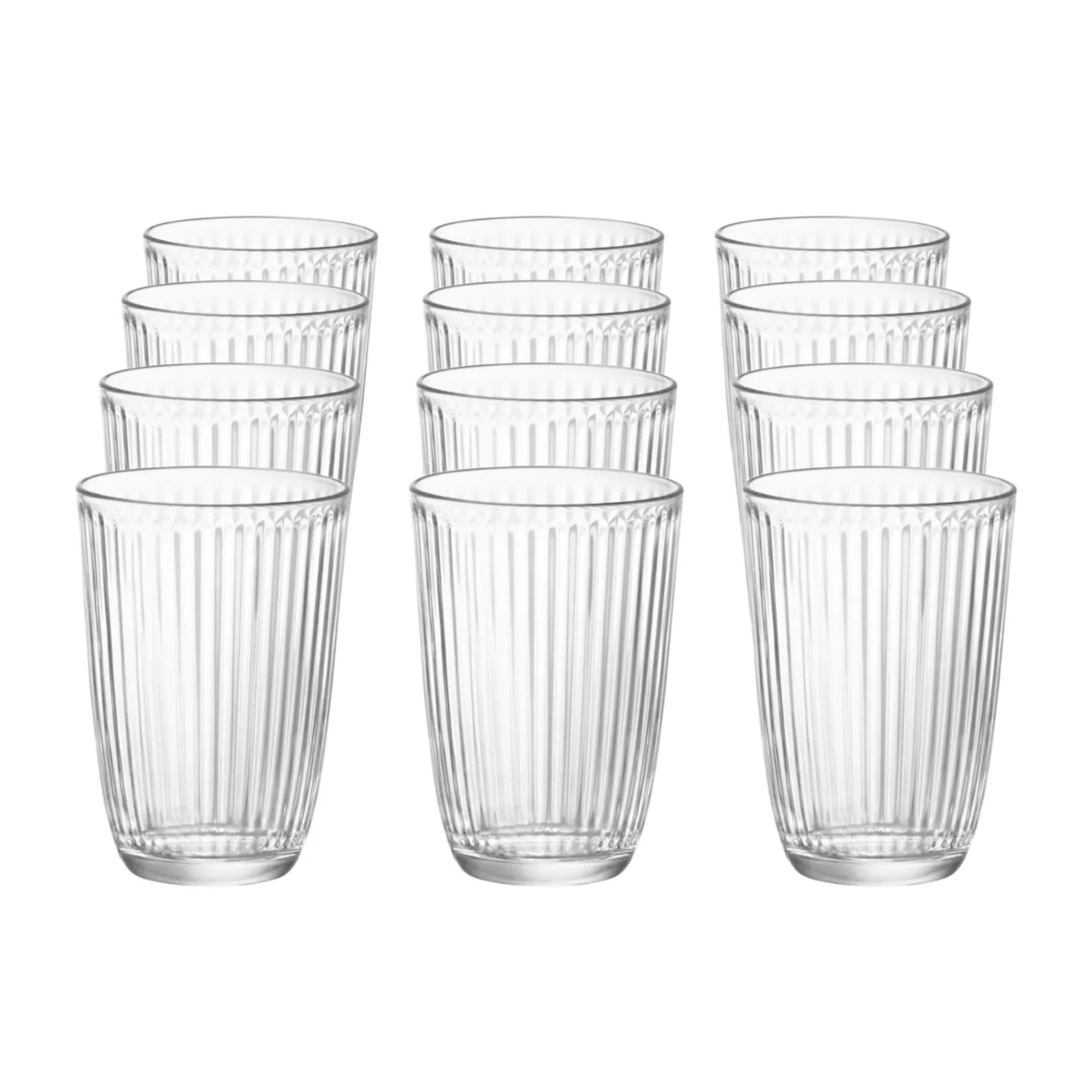 Bormioli Rocco Line Long Drink Glass 390ml Set of 12 Image 1
