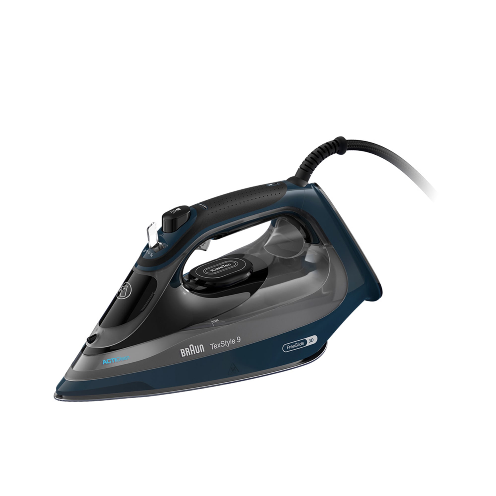 Braun TexStyle 9 SI9684DB Steam Iron Black Blue Image 1