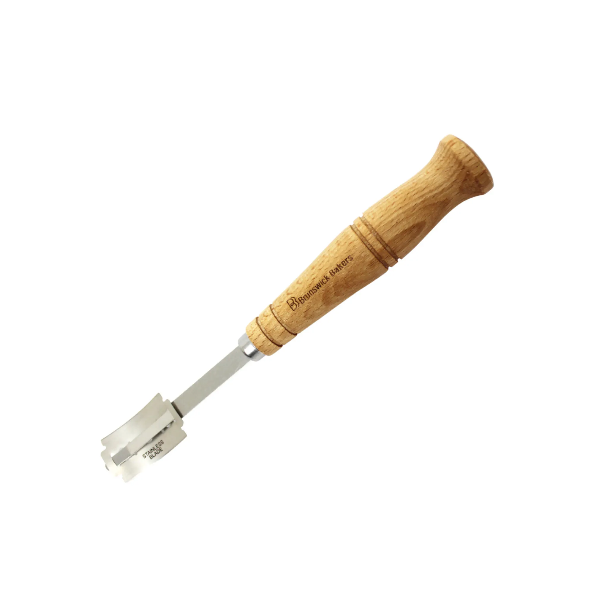 Brunswick Bakers Curved Bread Lame with Beech Handle 16cm Image 1