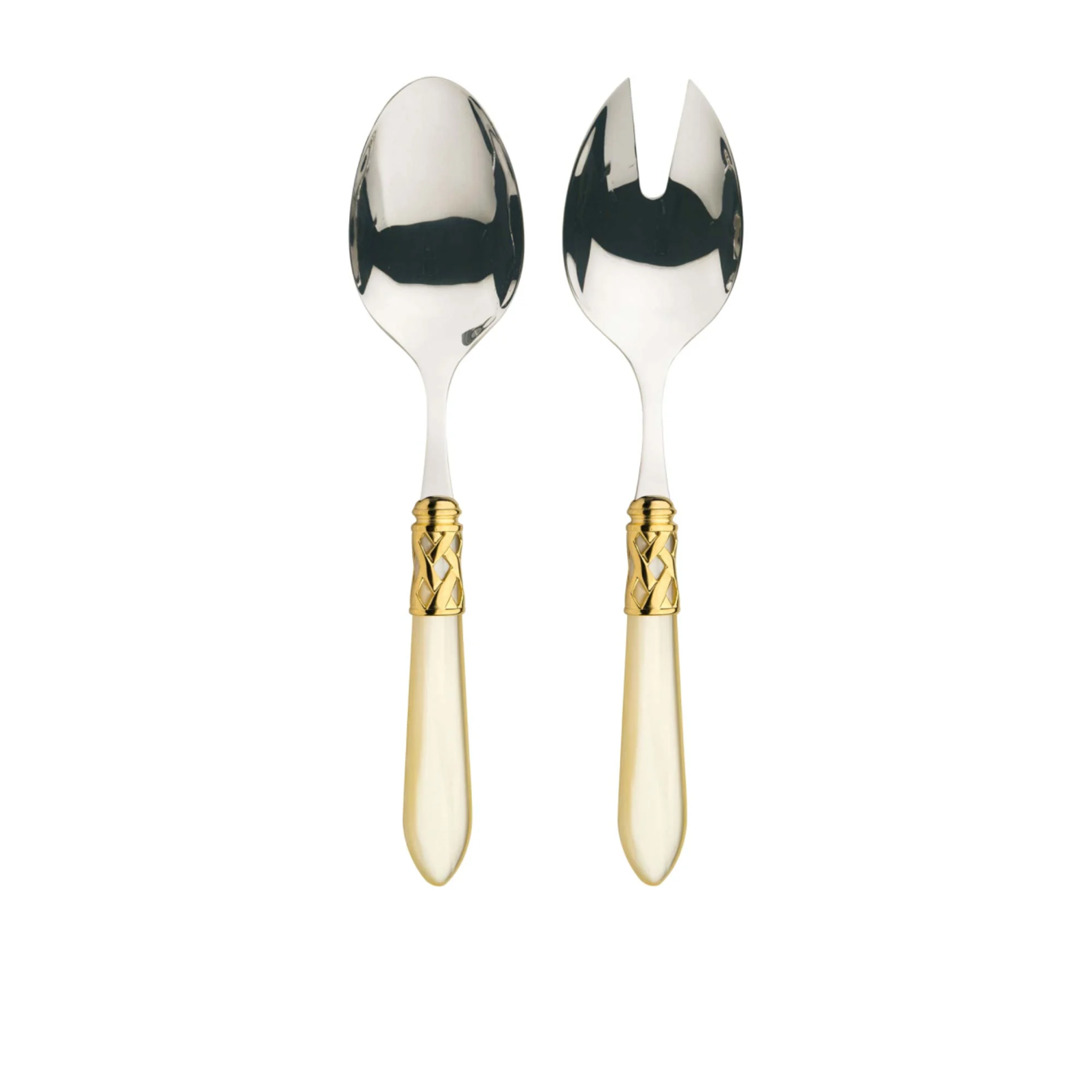 Bugatti Aladdin Salad Server Set 2pc Ivory Image 1