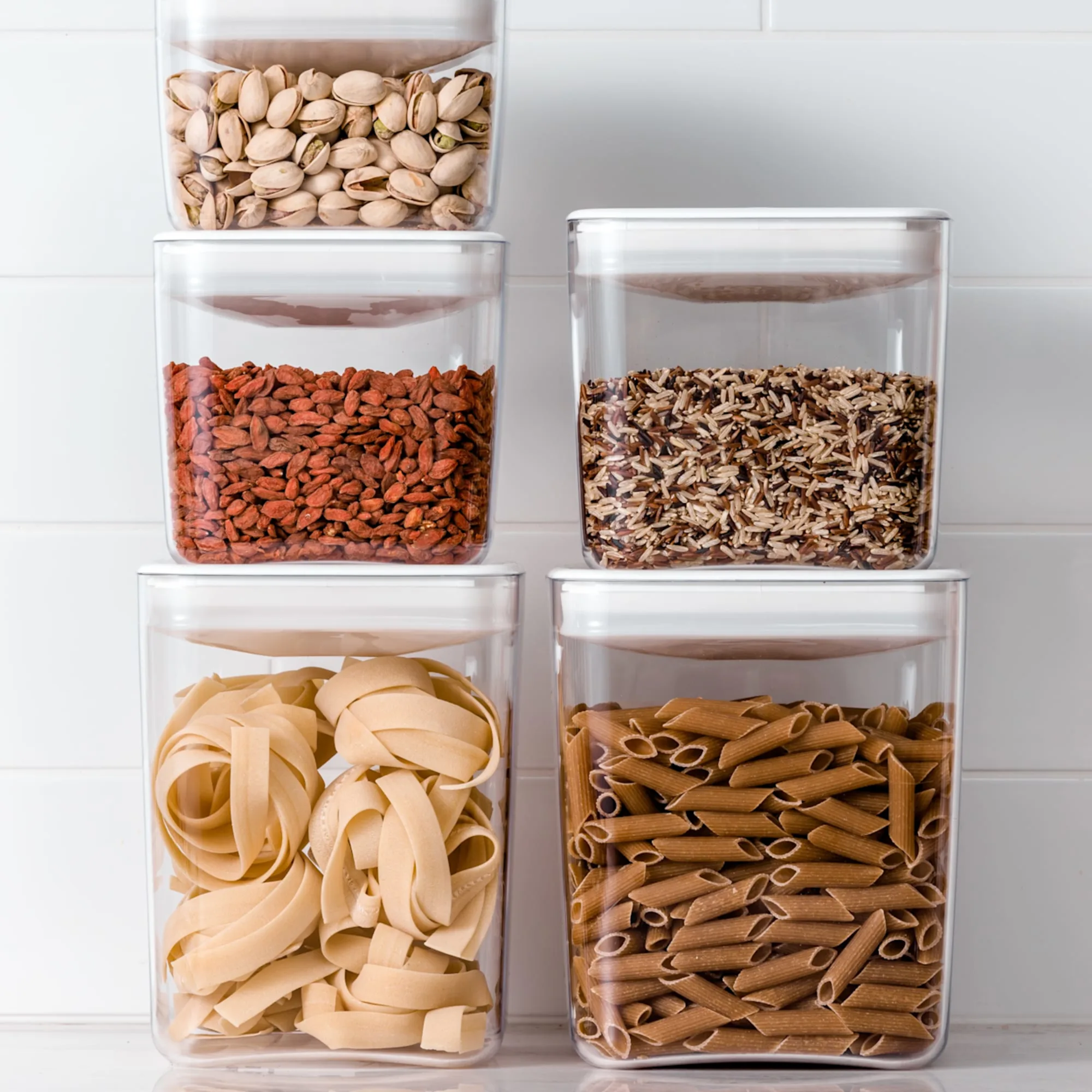 ClickClack Pantry Cube Container with White Lid 1.4L Image 3