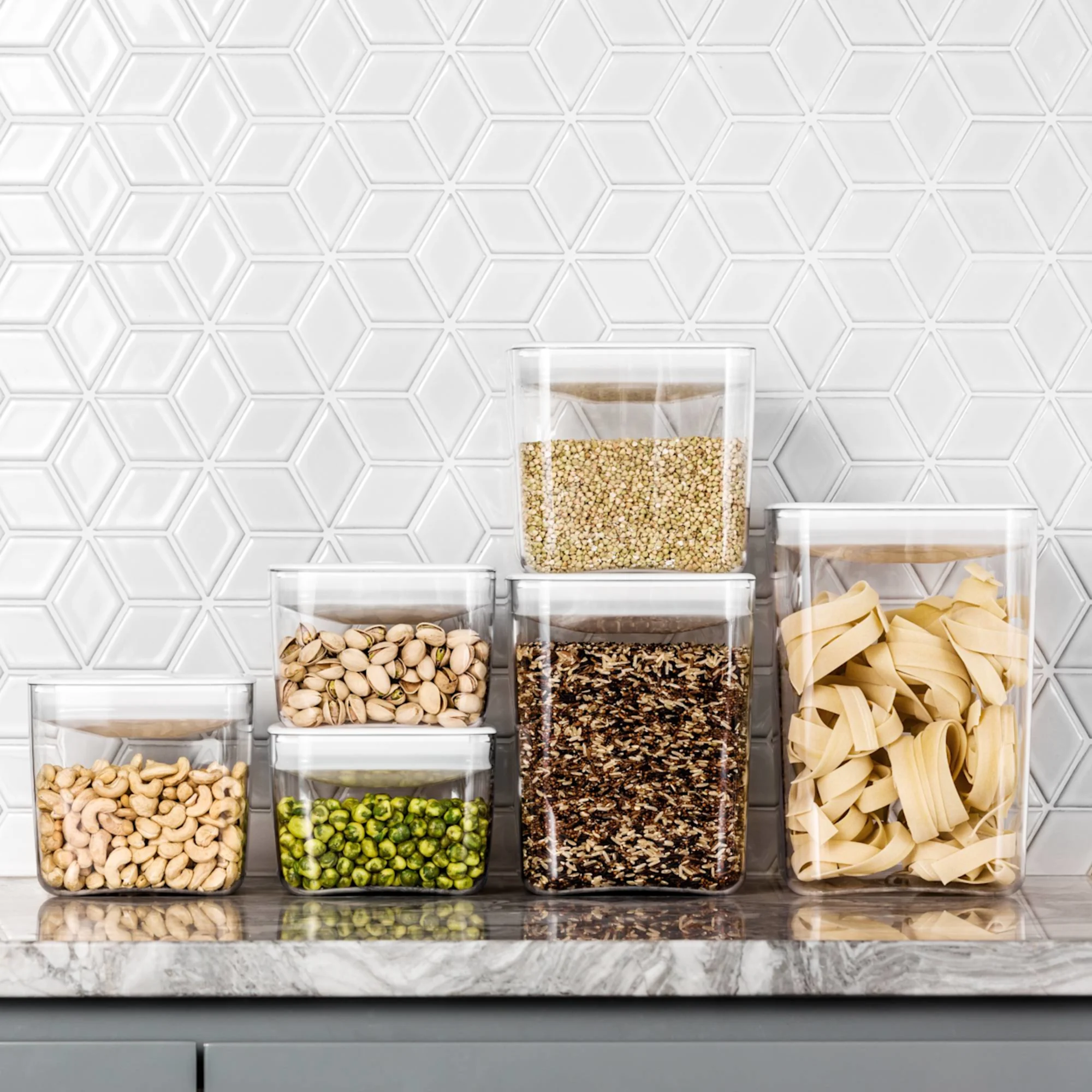 ClickClack Pantry Cube Container with White Lid 3.3L Image 3