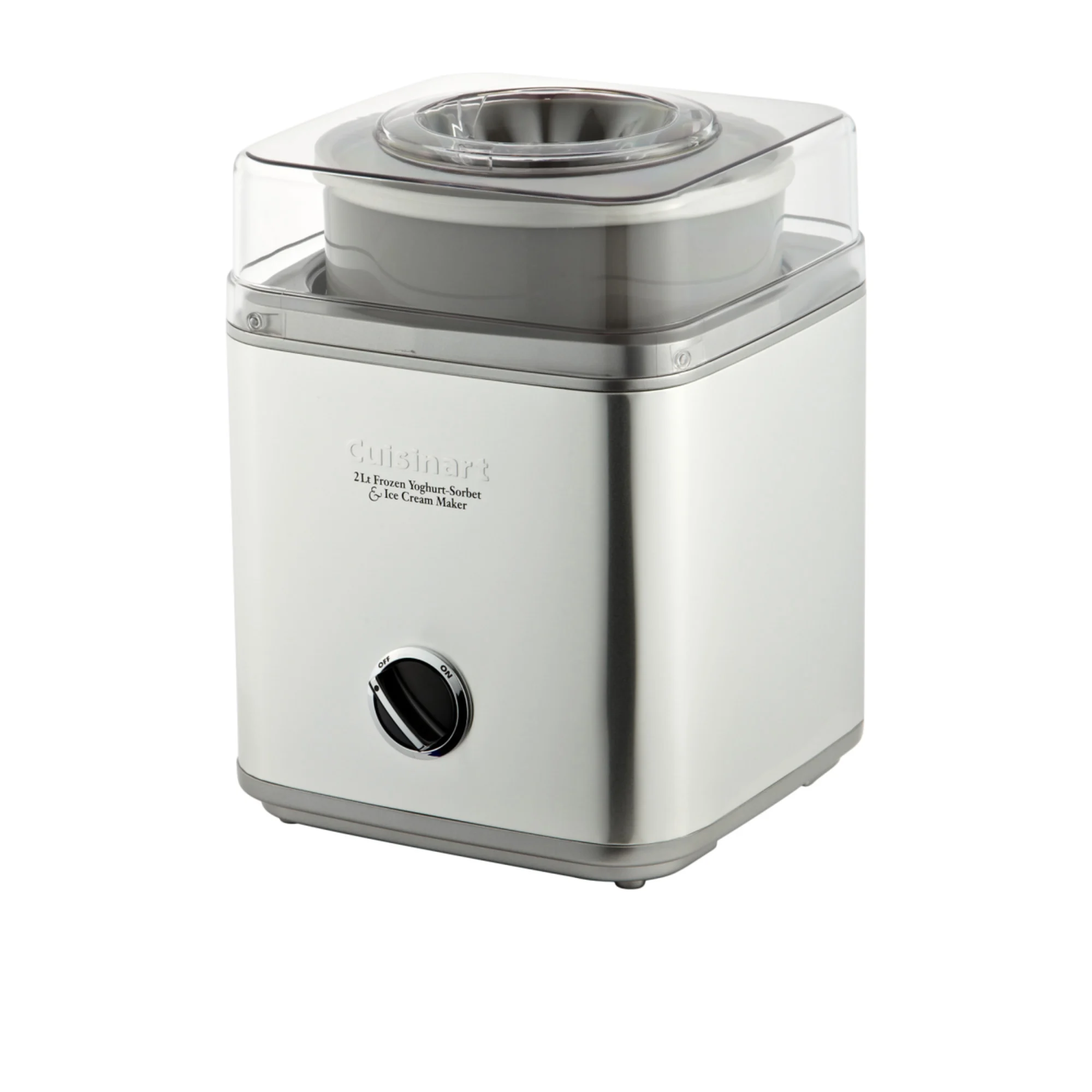 Cuisinart Ice Cream & Frozen Yoghurt Maker 2L Brushed Stainless Steel Image 1