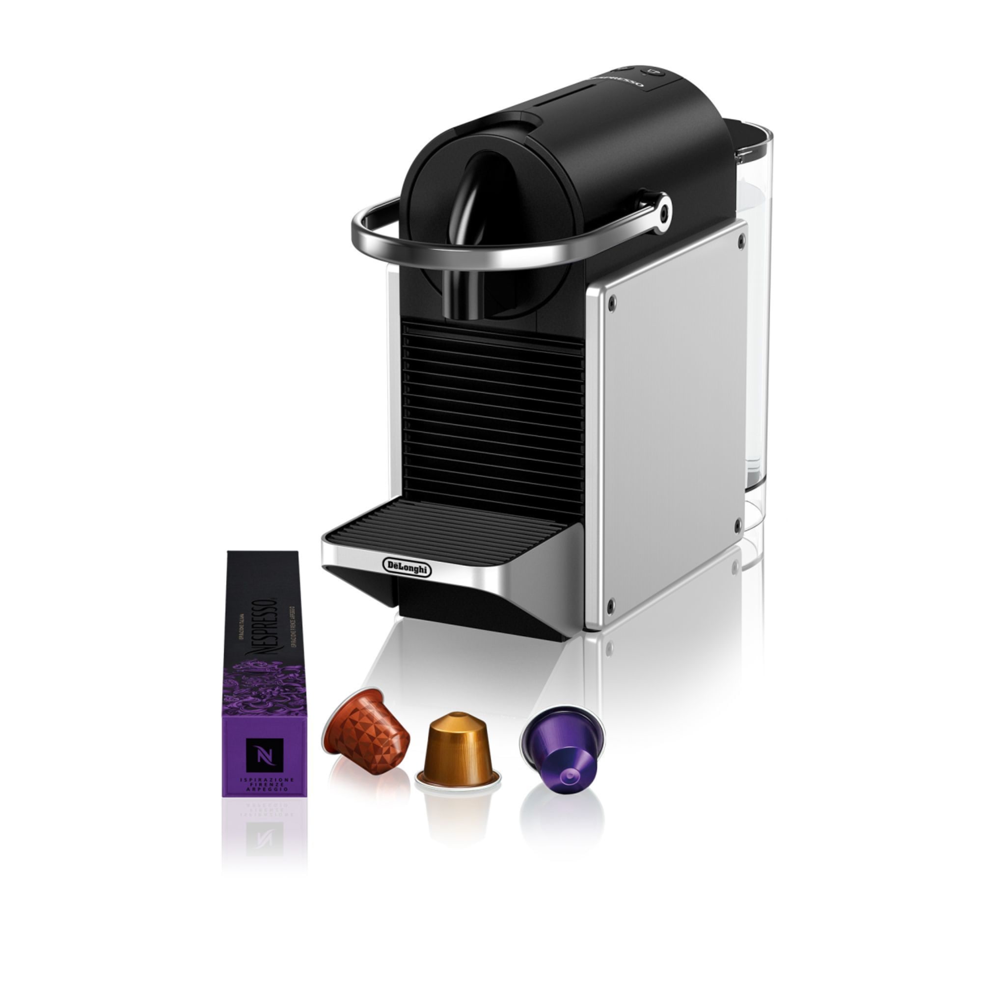 DeLonghi Nespresso Pixie EN127SAE Capsule Coffee Machine and Aeroccino3 Silver Image 3