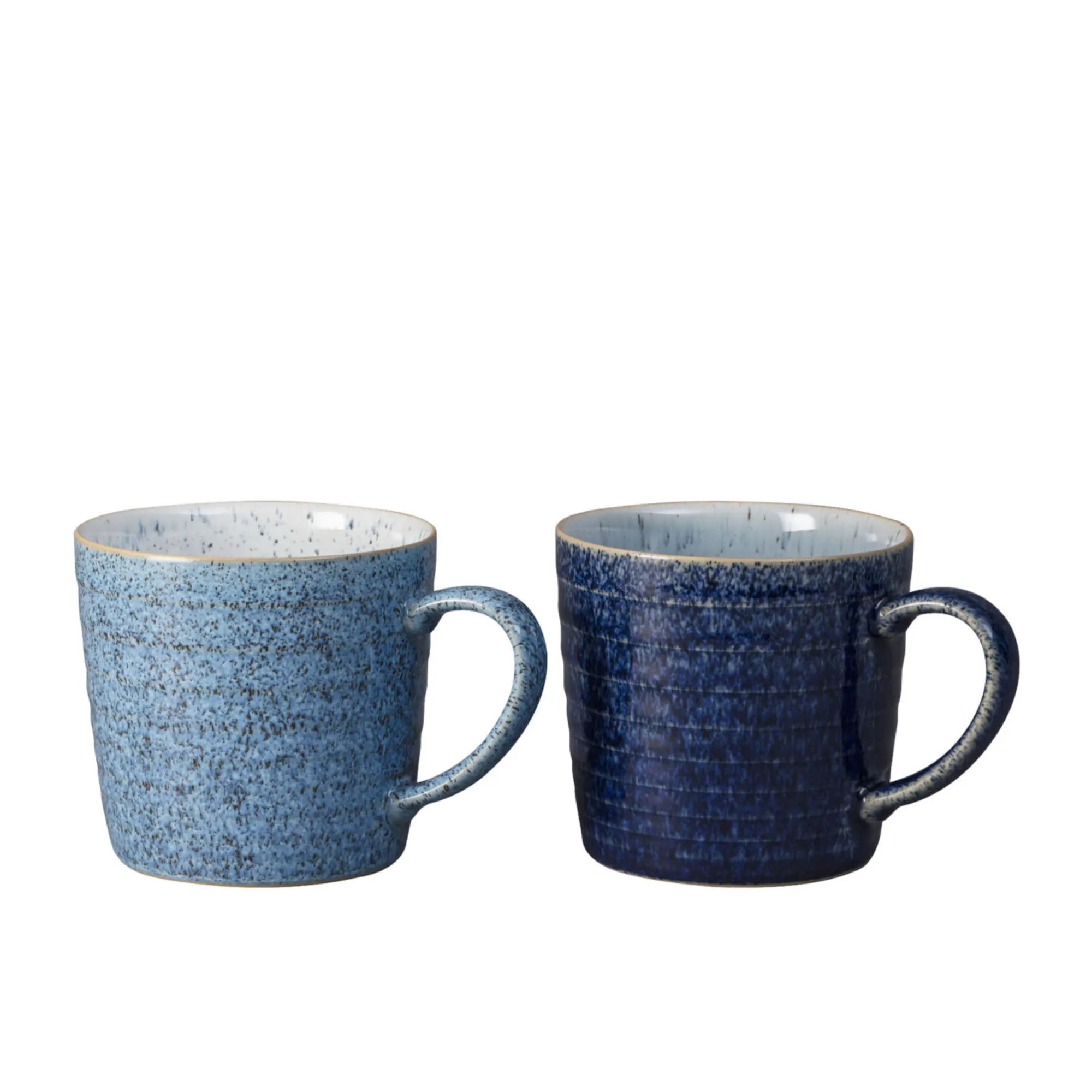 Denby Studio Blue Ridged Mug 400ml Set of 2 Image 1