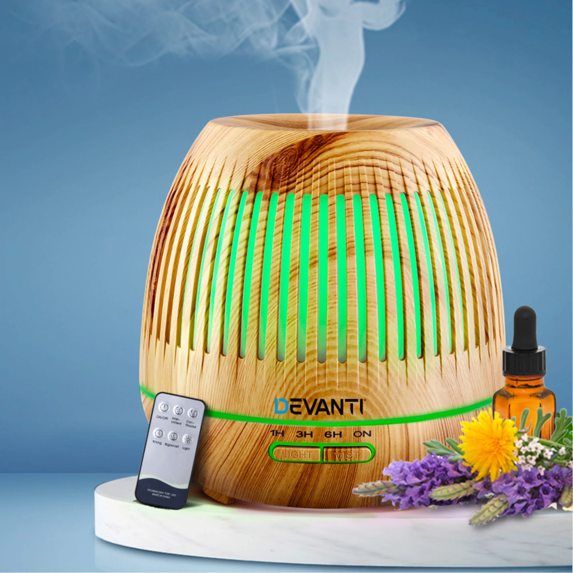 Devanti Aroma Diffuser with Remote 400ml Caged Image 2