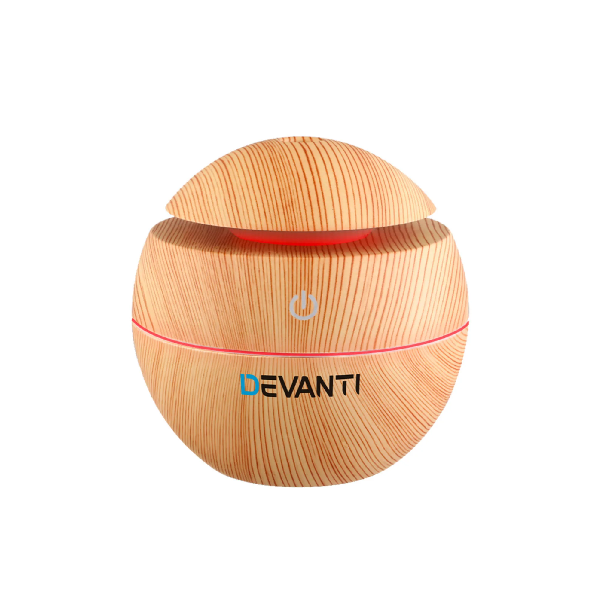 Devanti Aroma Diffuser 130ml Wood Grain Image 1