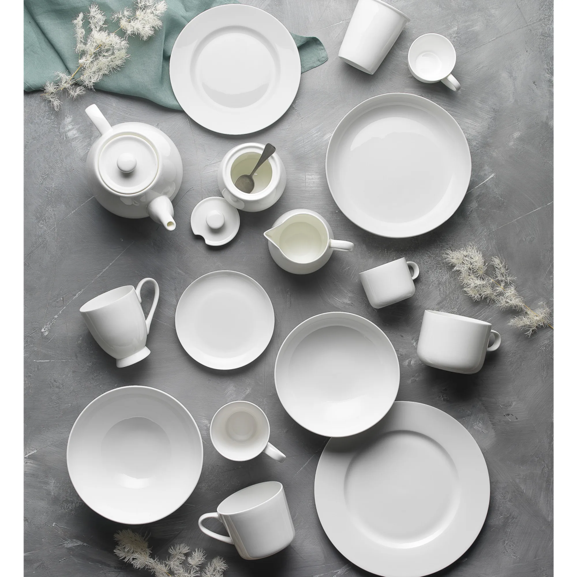 Ecology Canvas Dinner Plate 27cm White Image 3