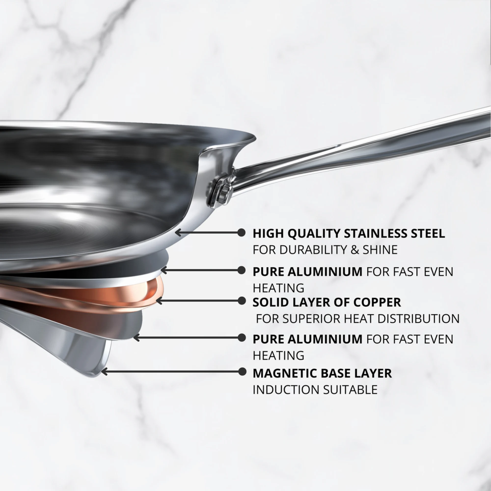 Essteele Per Vita Open French Skillet 28cm Image 3