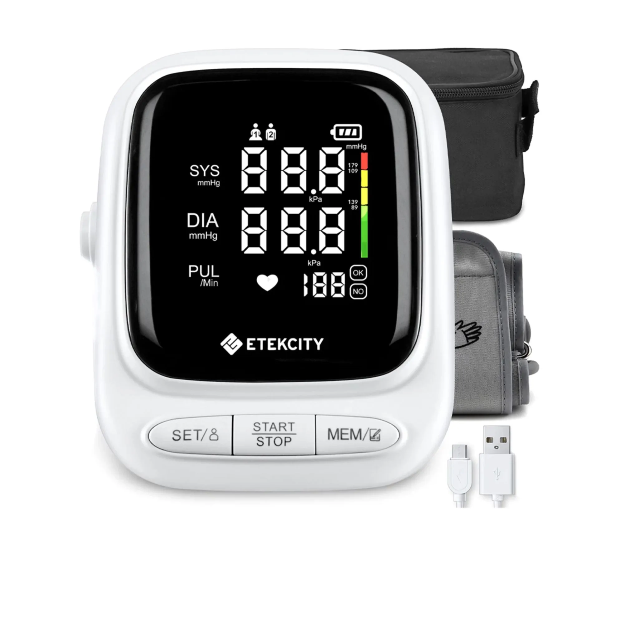 Etekcity Digital Bathroom Scale and Smart Blood Presssure Monitor Bundle Black Image 3