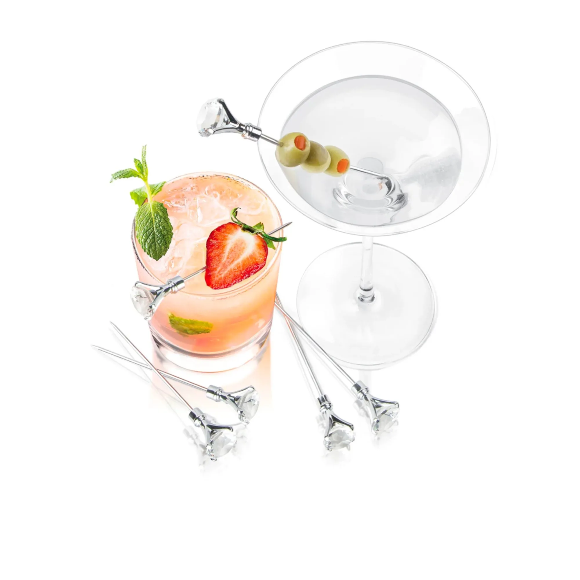 Final Touch Diamond Cocktail Pick Set of 6 Image 2