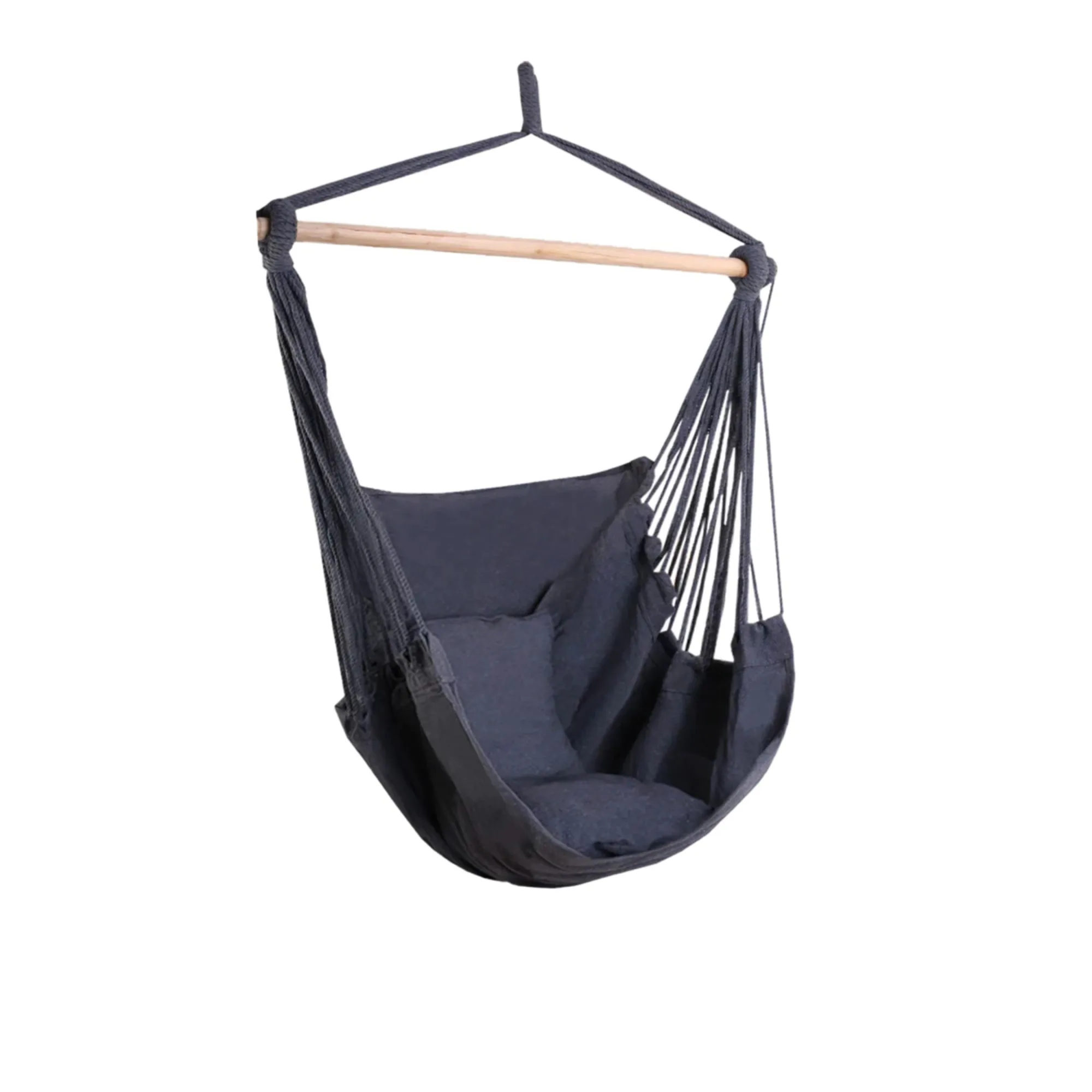 Gardeon Swing Chair Hammock with 2 Cushions Grey Image 1