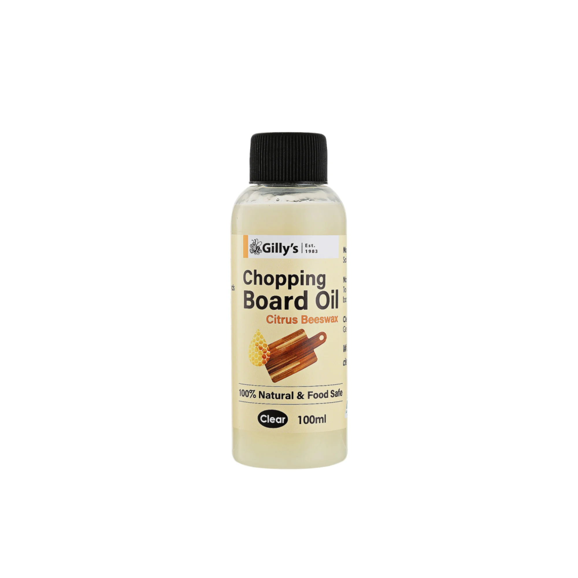 Gilly's Chopping Board Oil Citrus & Beeswax 100ml Image 1