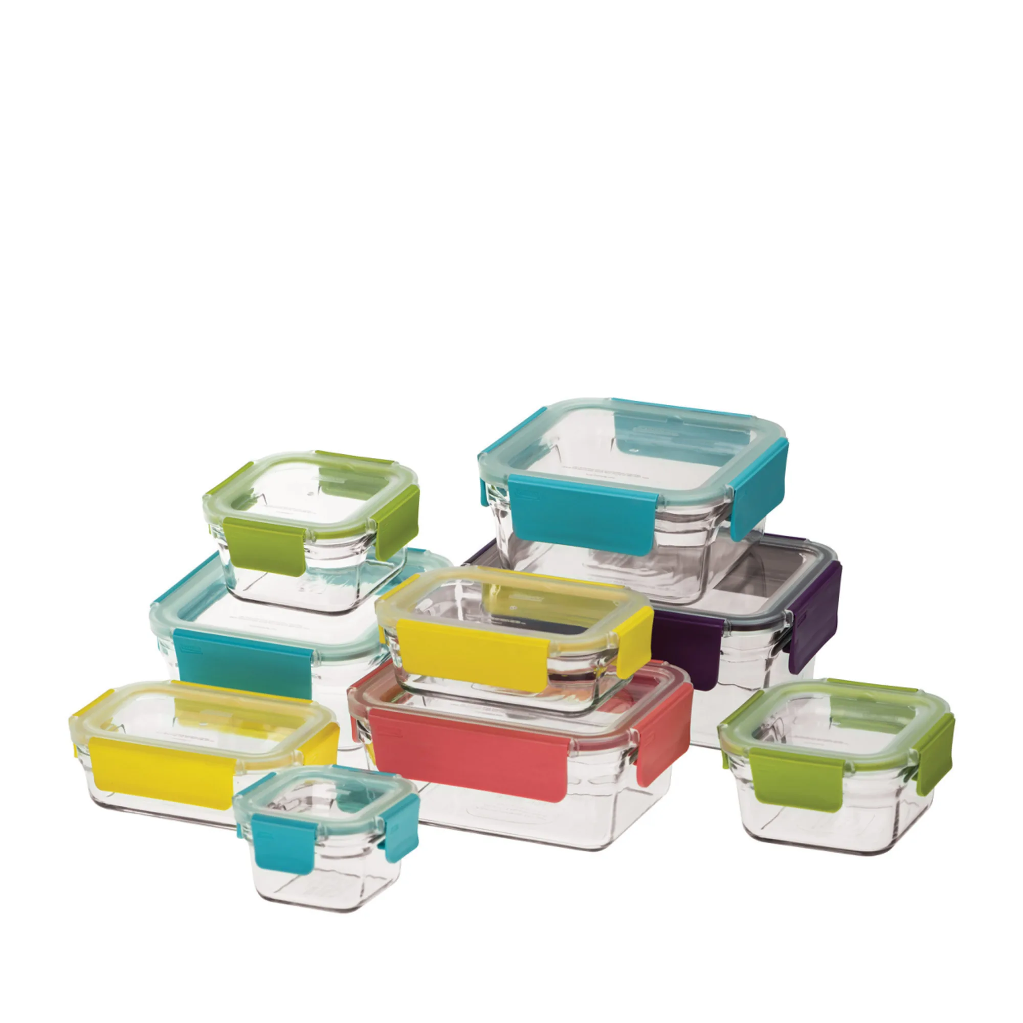 Glasslock Oven Safe Tempered Glass Container Set 9pc Image 1