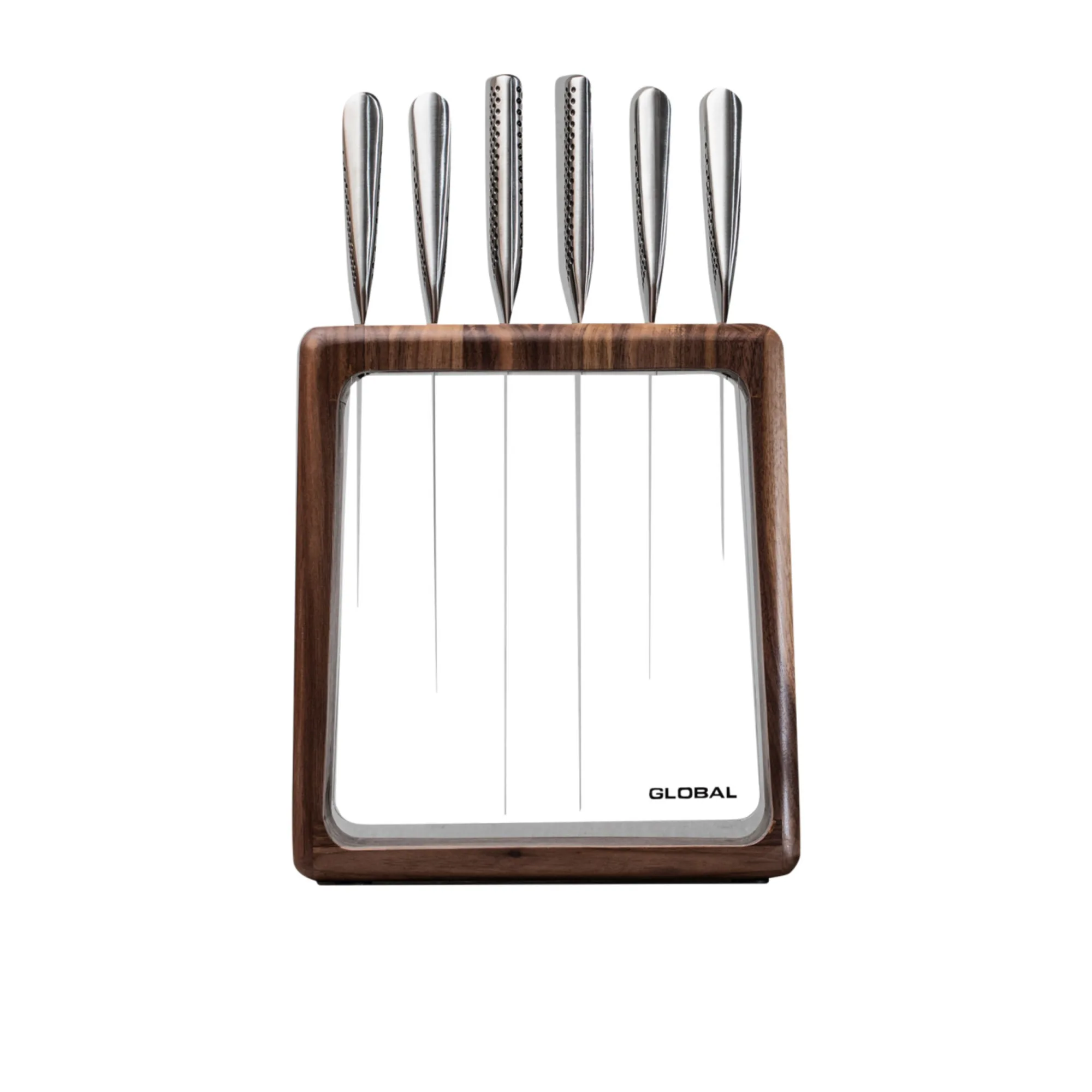 Global Hashira 7pc Knife Block Set Walnut Image 1