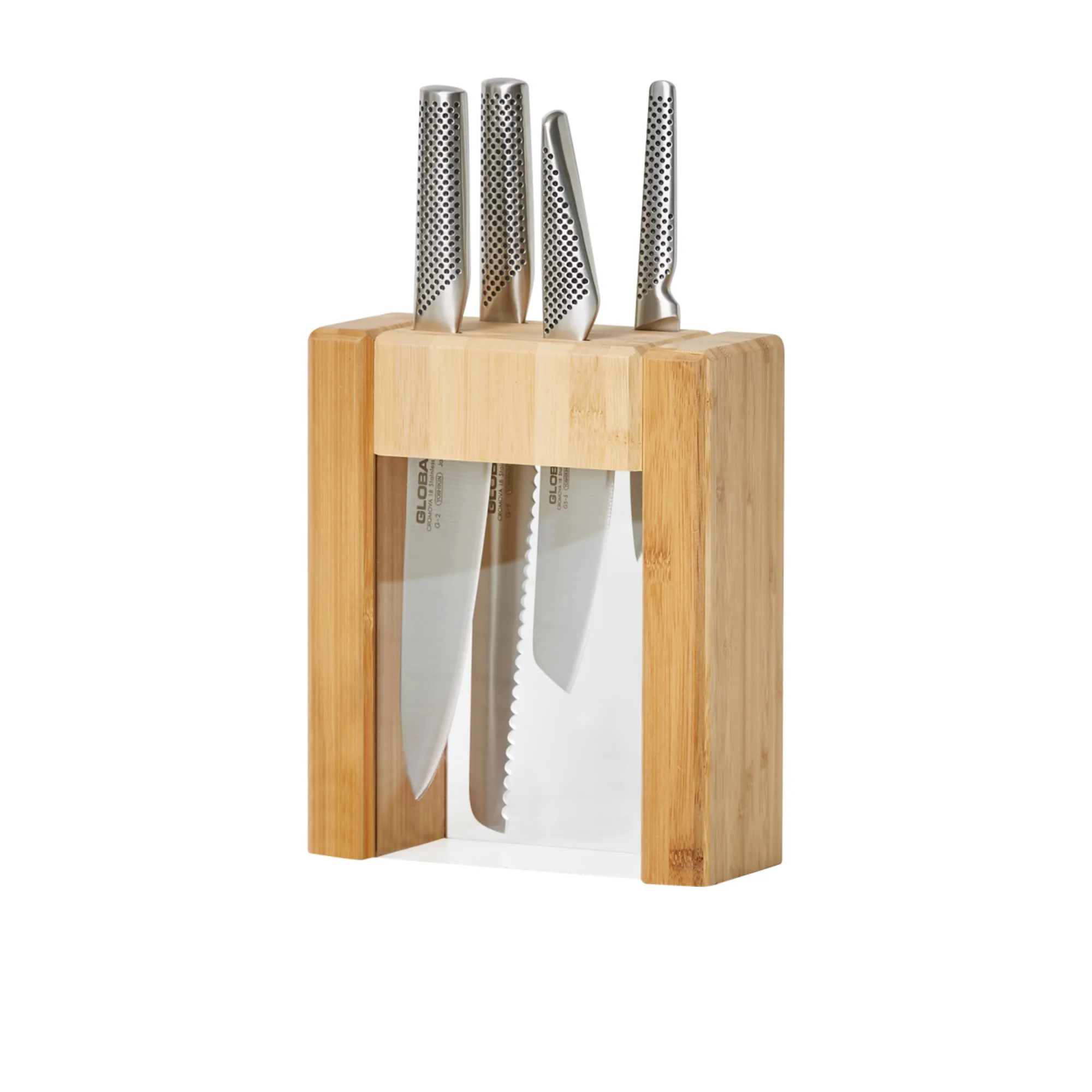 Global Ikasu V (Teikoku) 5pc Knife Block Set Image 1