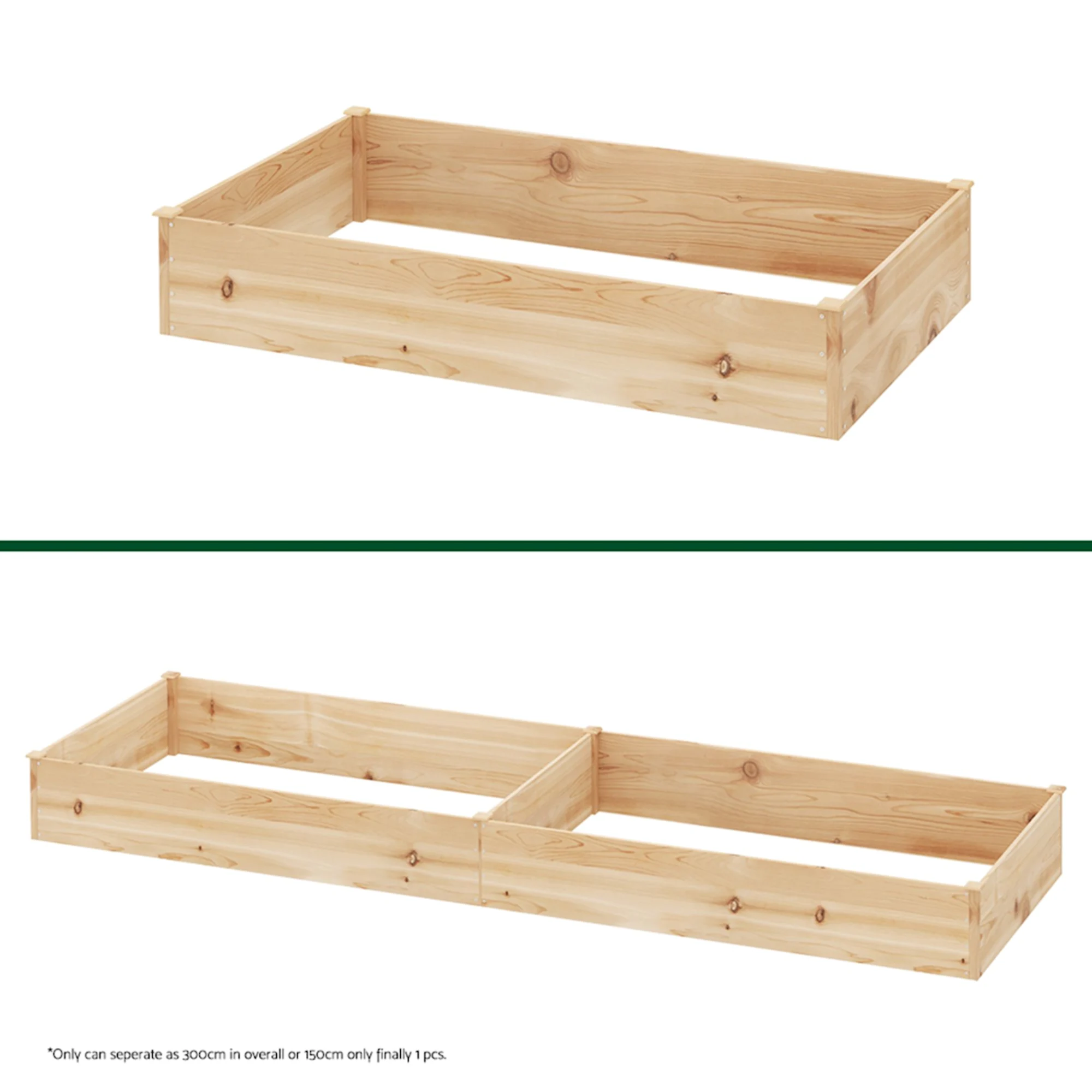 Greenfingers Raised Garden Bed 150x90cm Pine Image 2