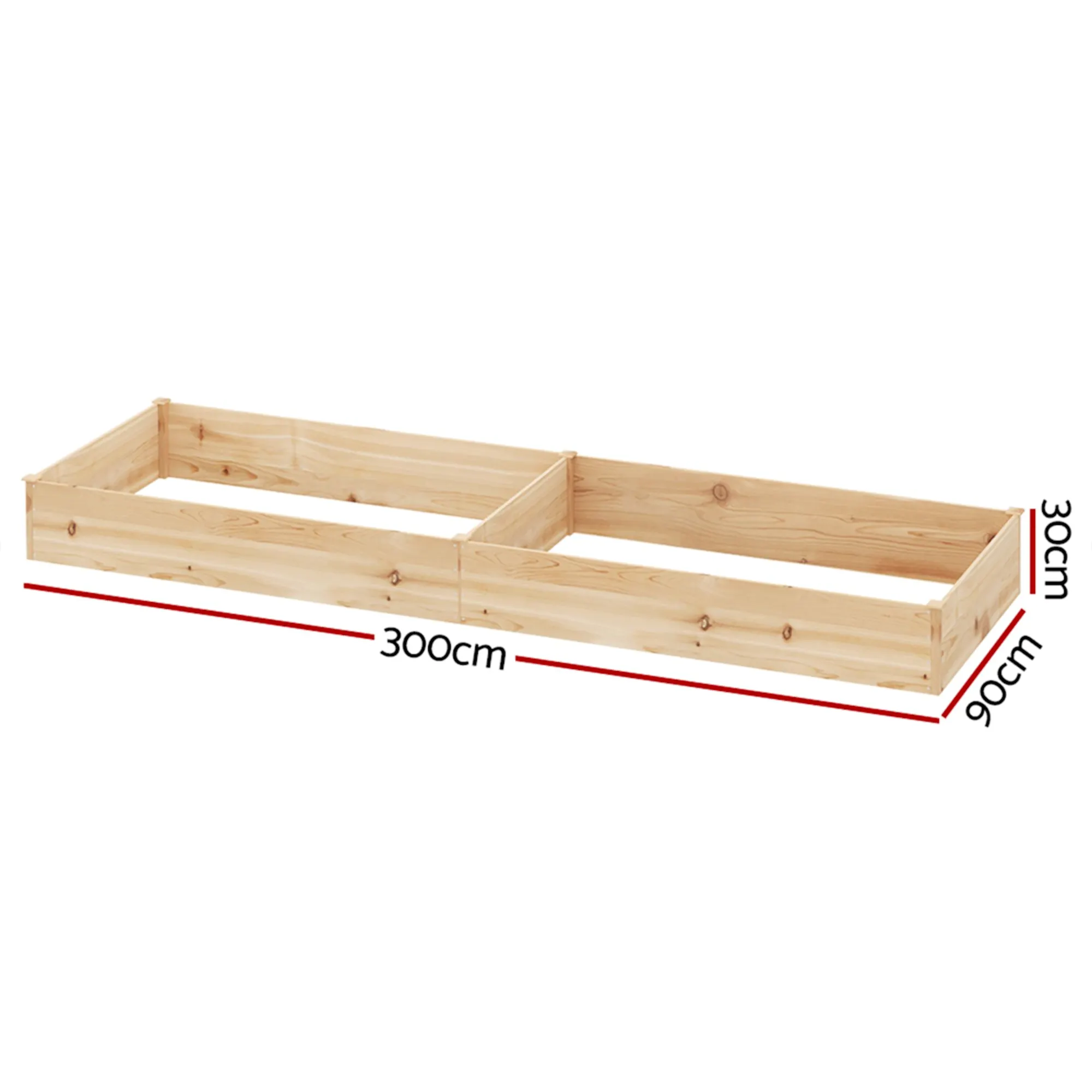 Greenfingers Raised Garden Bed 150x90cm Pine Image 3