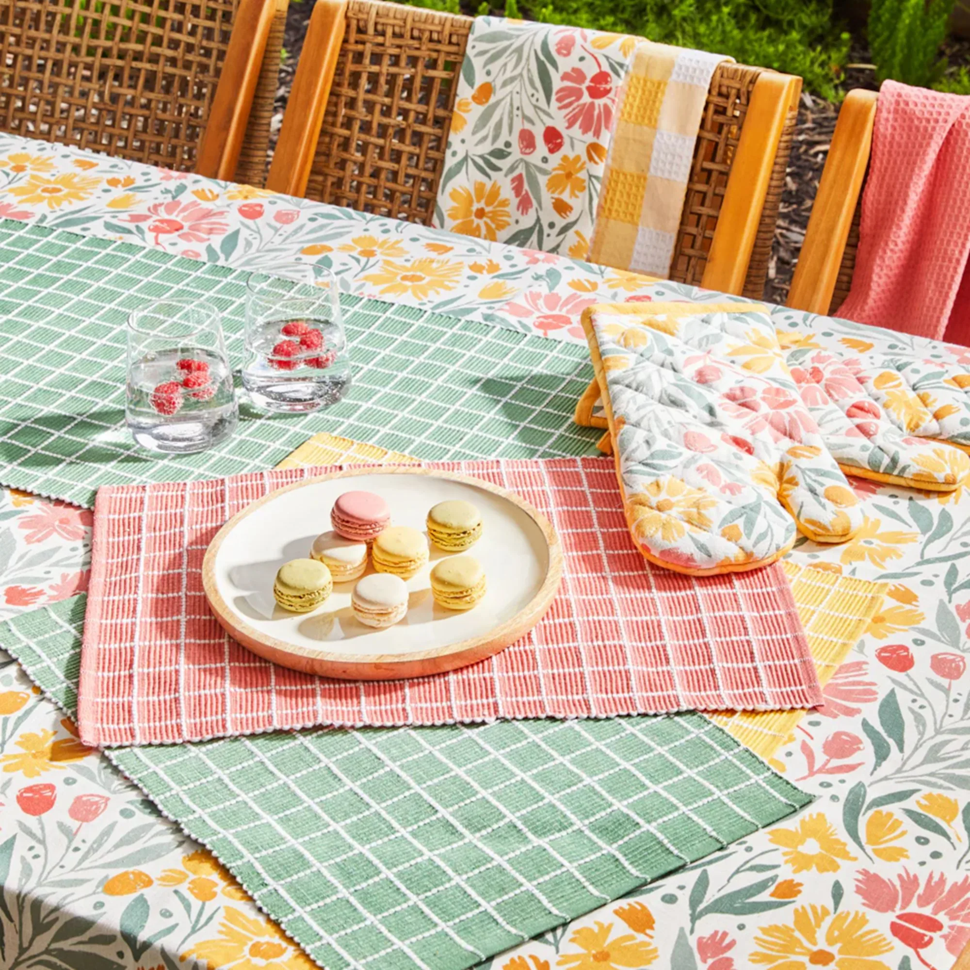 J Elliot Home Amanda  Placemat Set of 4 33x48cm Peppermint Image 2