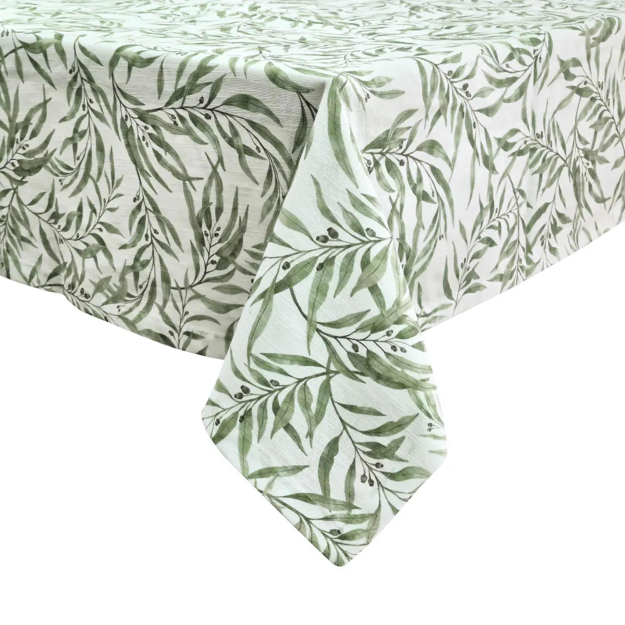 J Elliot Home Eucalyptus Tablecloth 150x270cm Ivory Forest Image 1