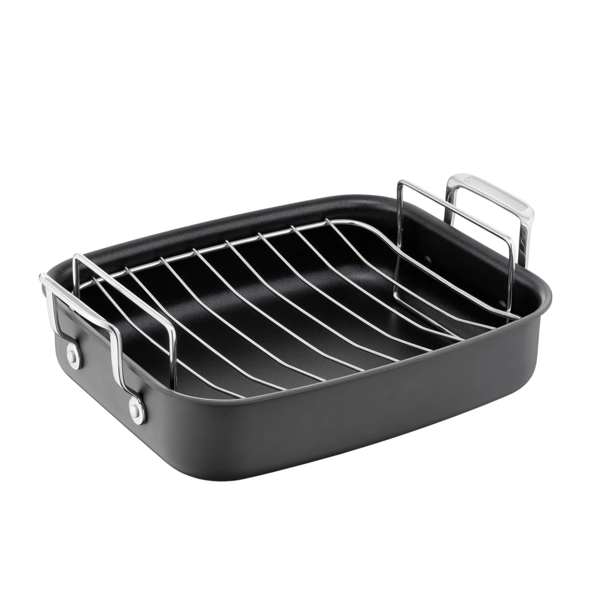Jamie Oliver by Tefal Premium Hard Anodised Roaster & Rack 26x32cm Image 1