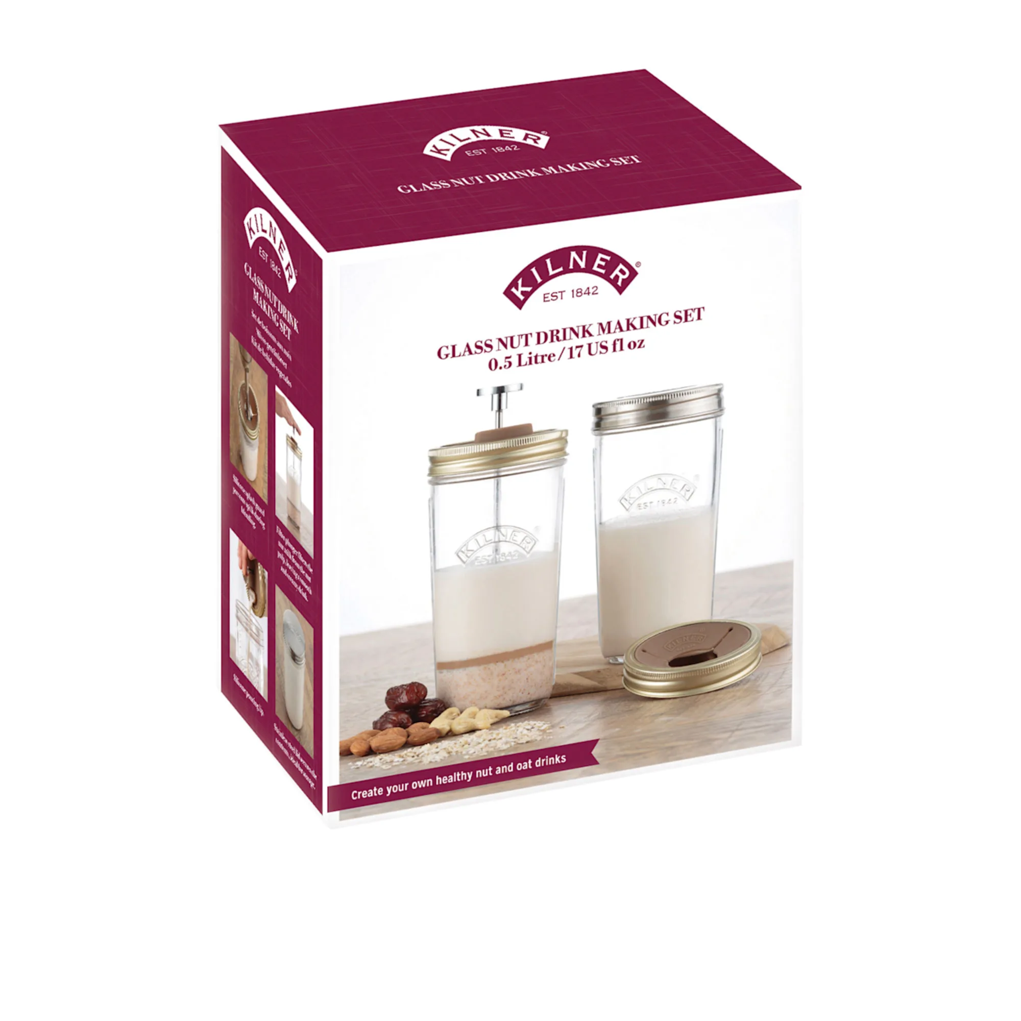 Kilner Create and Make Nut Milk Making Set 500ml Image 2