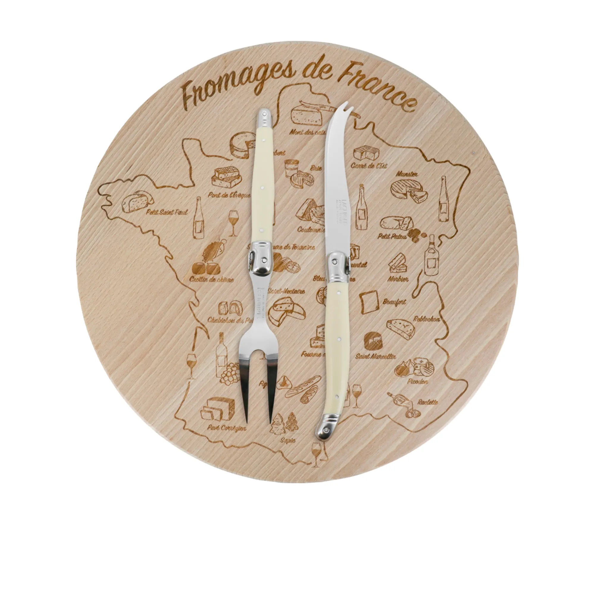 Laguiole by Andre Verdier Debutant Cheese Knife and Board Set 3pc Image 1