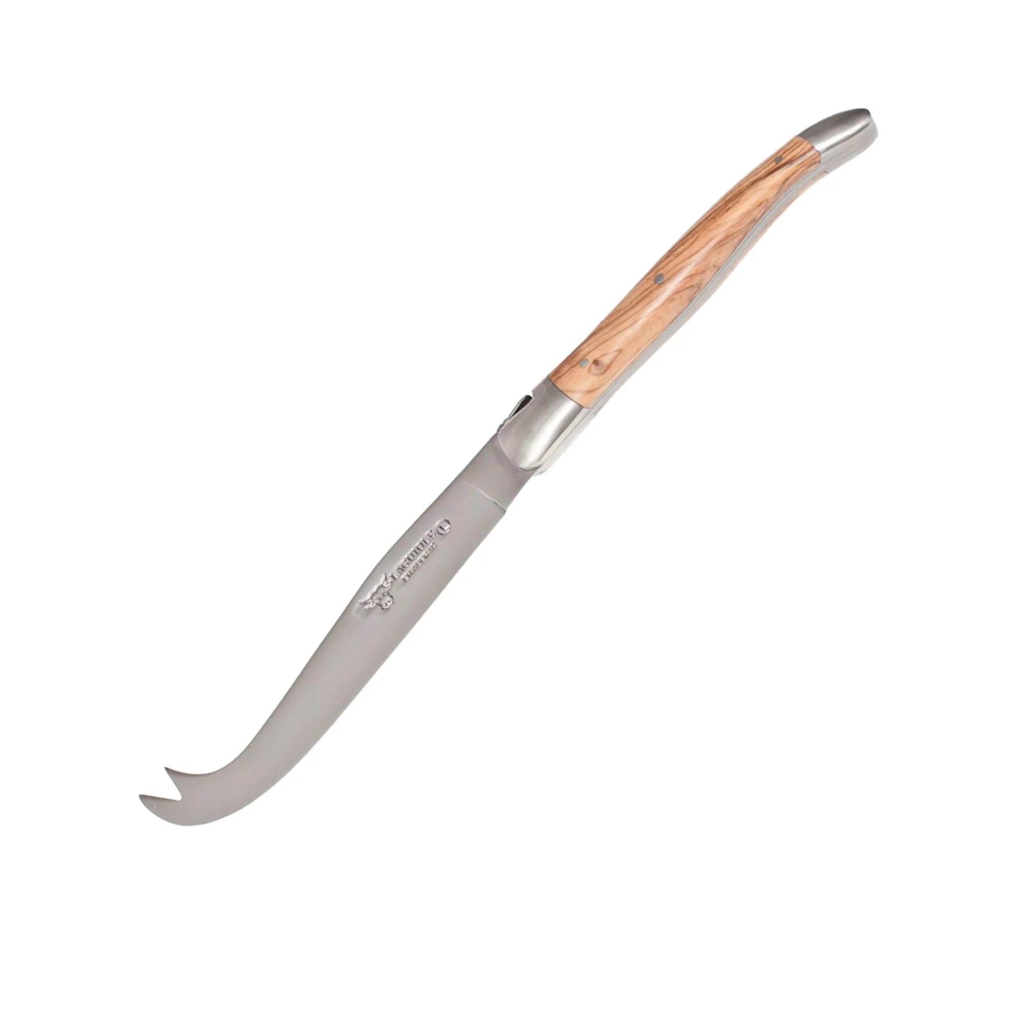 Laguiole en Aubrac Forged Cheese Knife Olive Wood Image 2