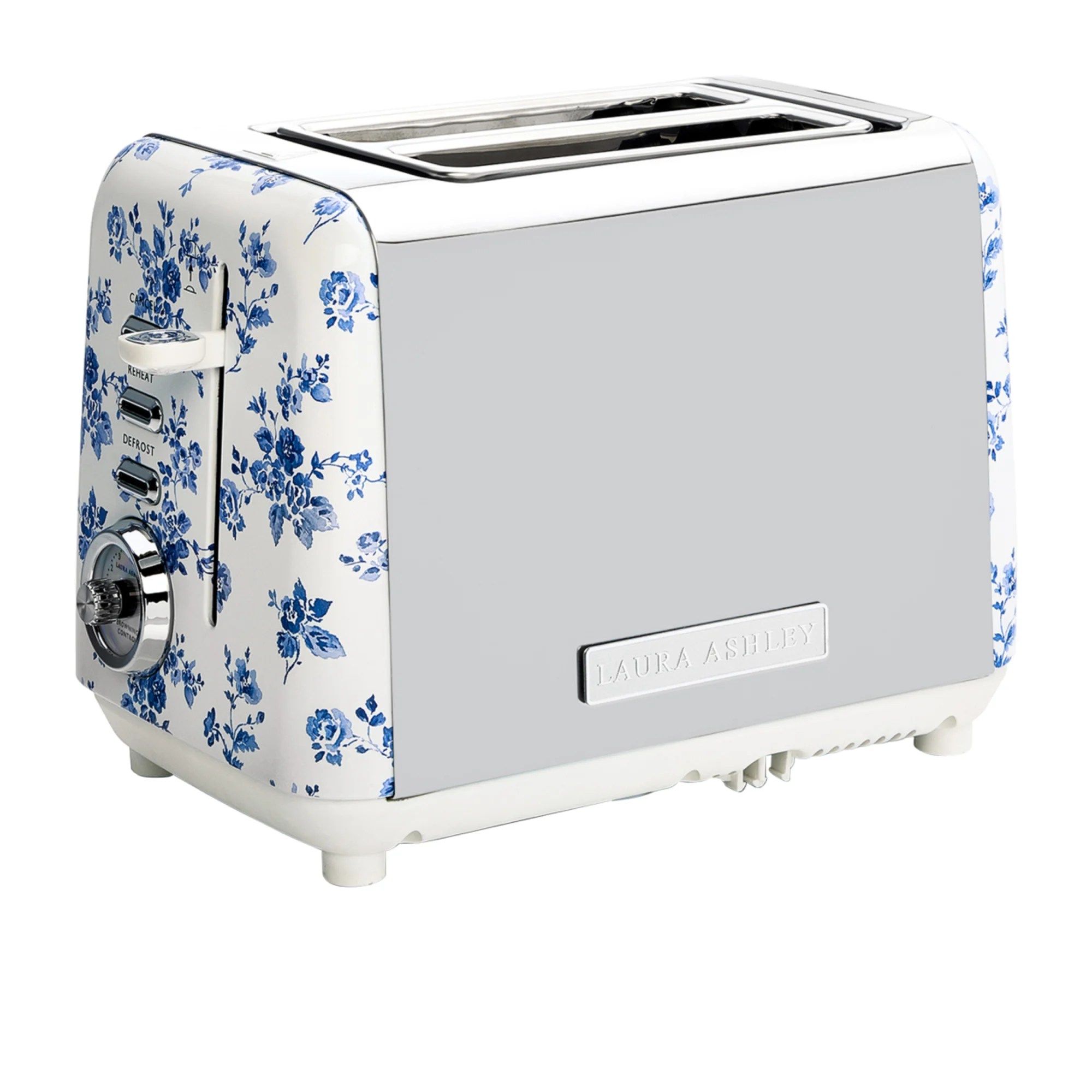 Laura Ashley China Rose 2 Slice Toaster White Image 1