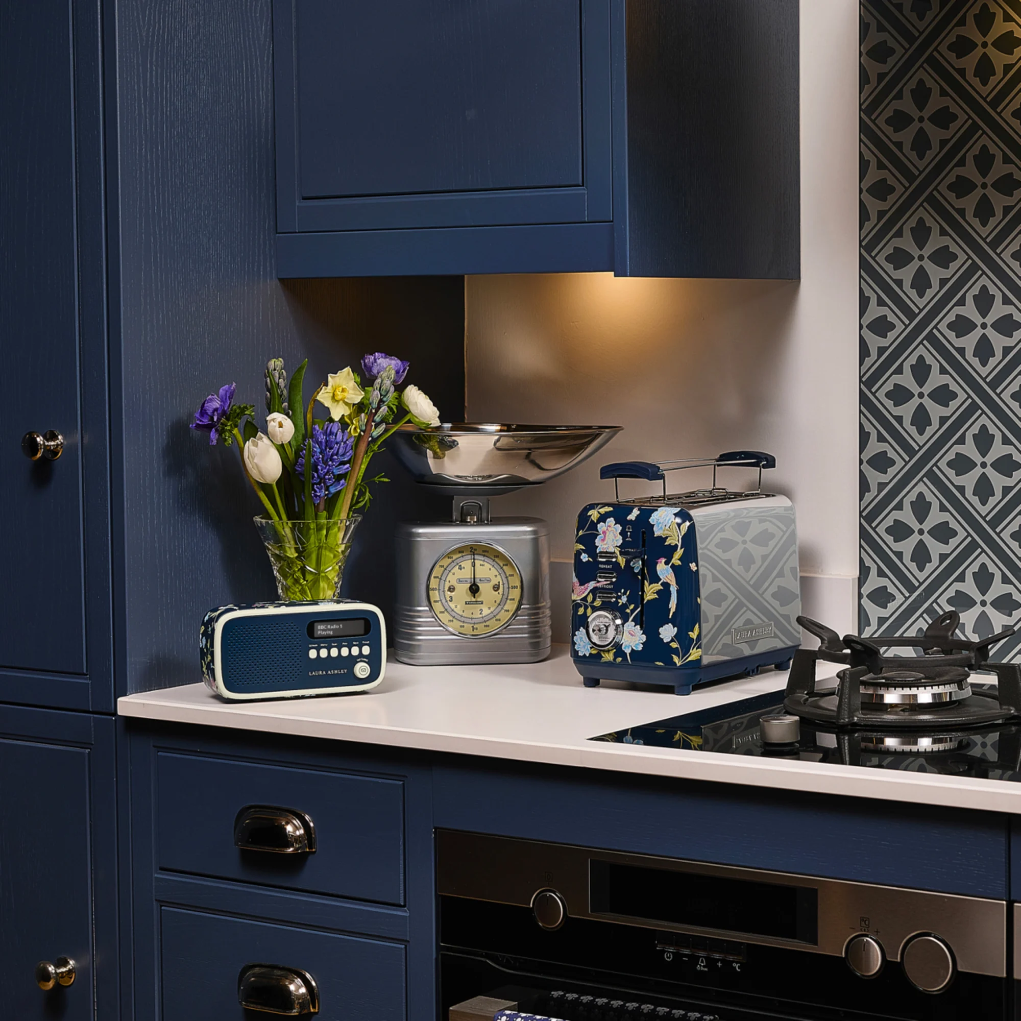 Laura Ashley Elveden 2 Slice Toaster Navy Blue Image 3
