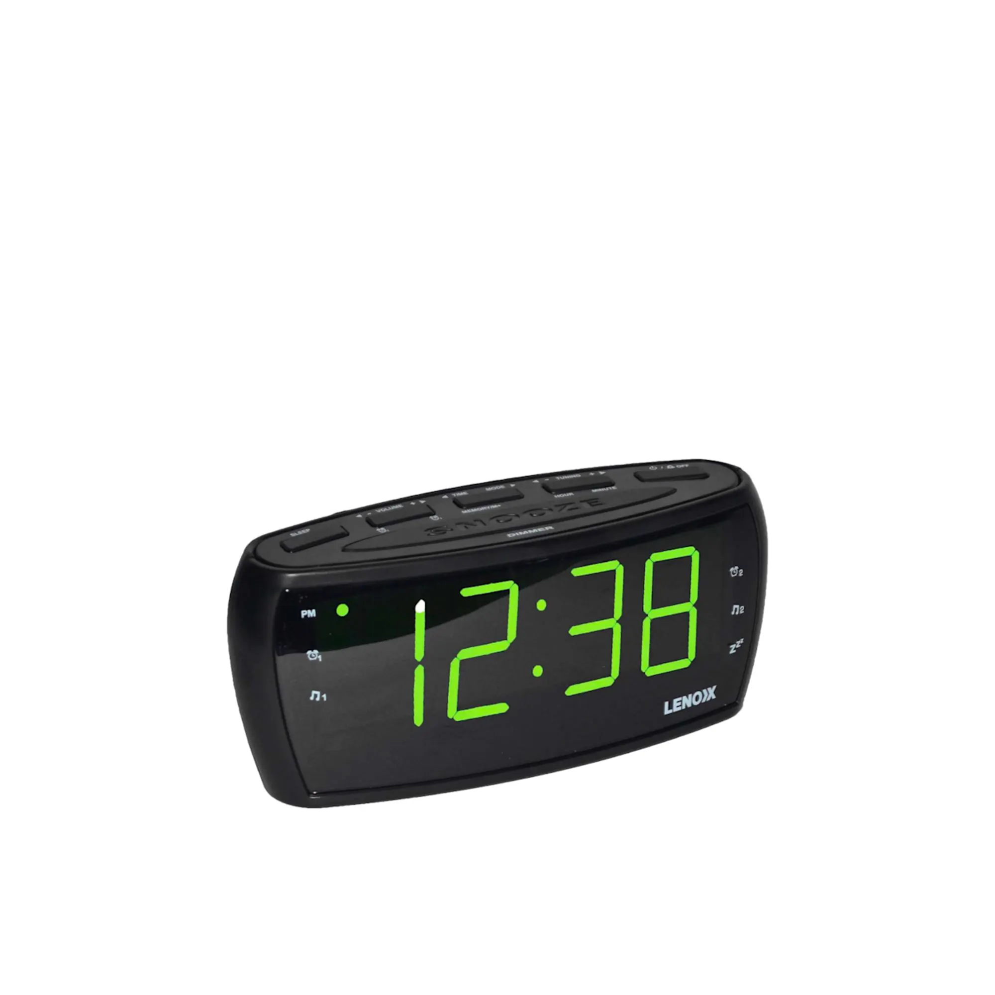 Lenoxx AM FM Clock Radio Black Image 1