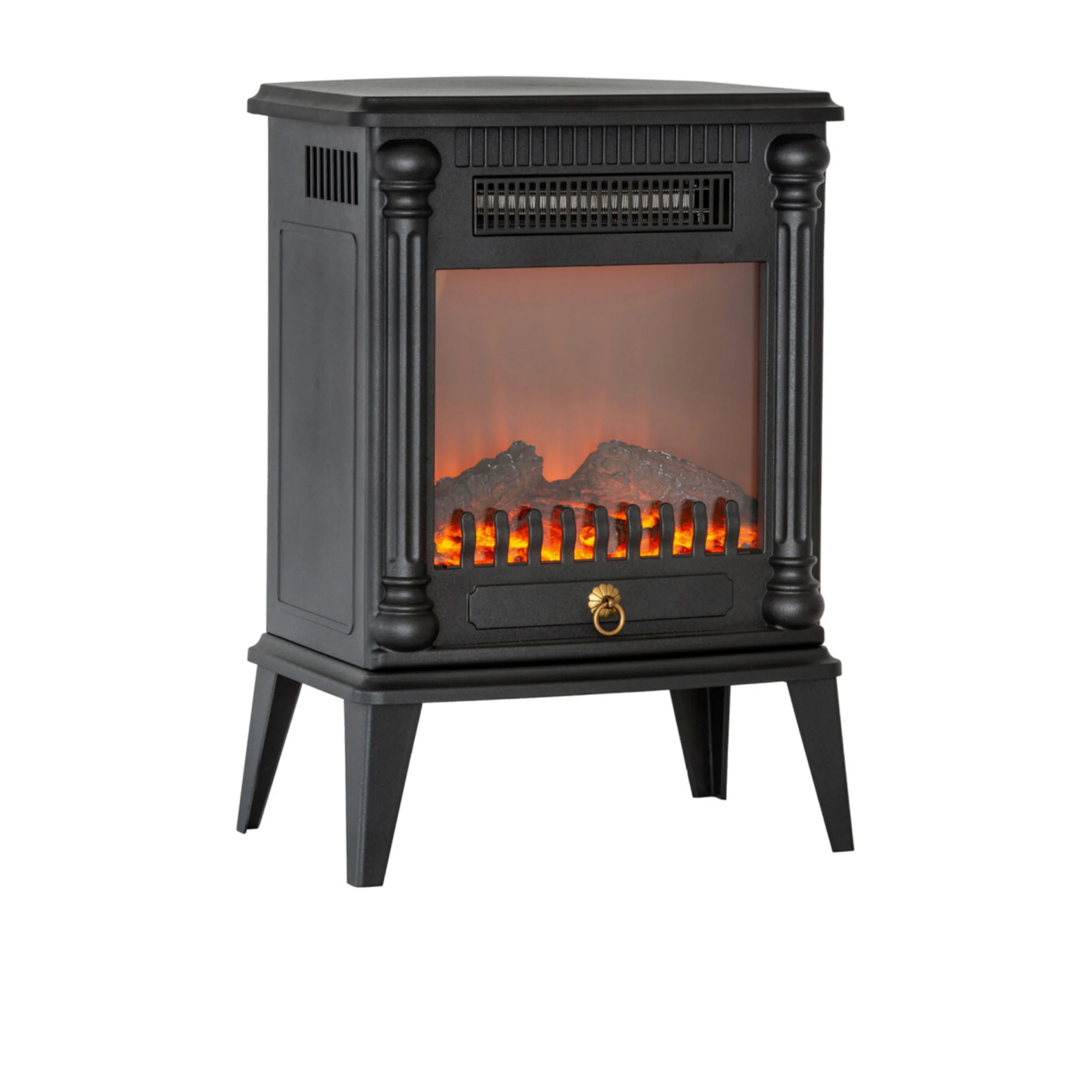 Lenoxx Electric Log Fireplace Heater Image 1
