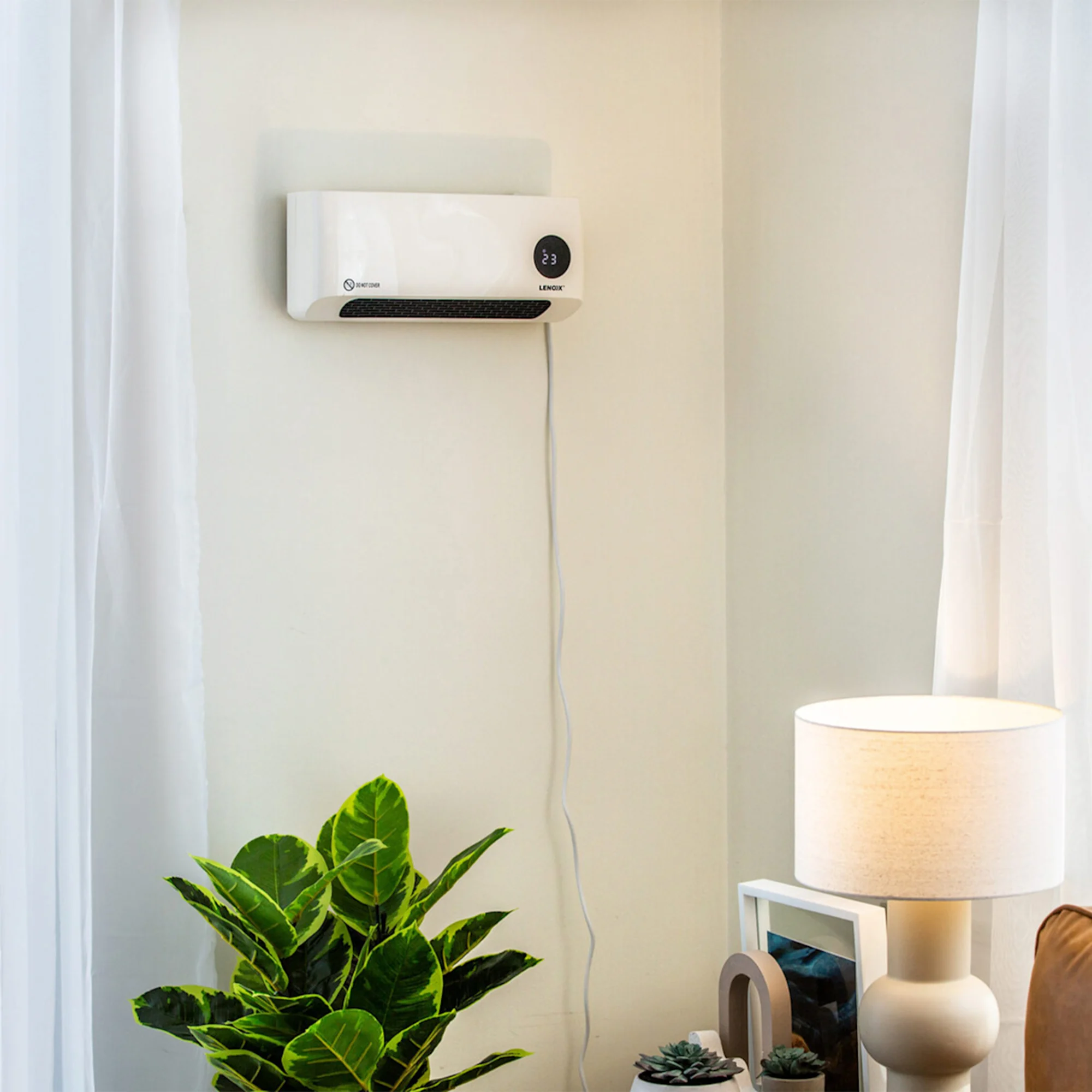 Lenoxx Wall Mounted Heater and Fan Image 2