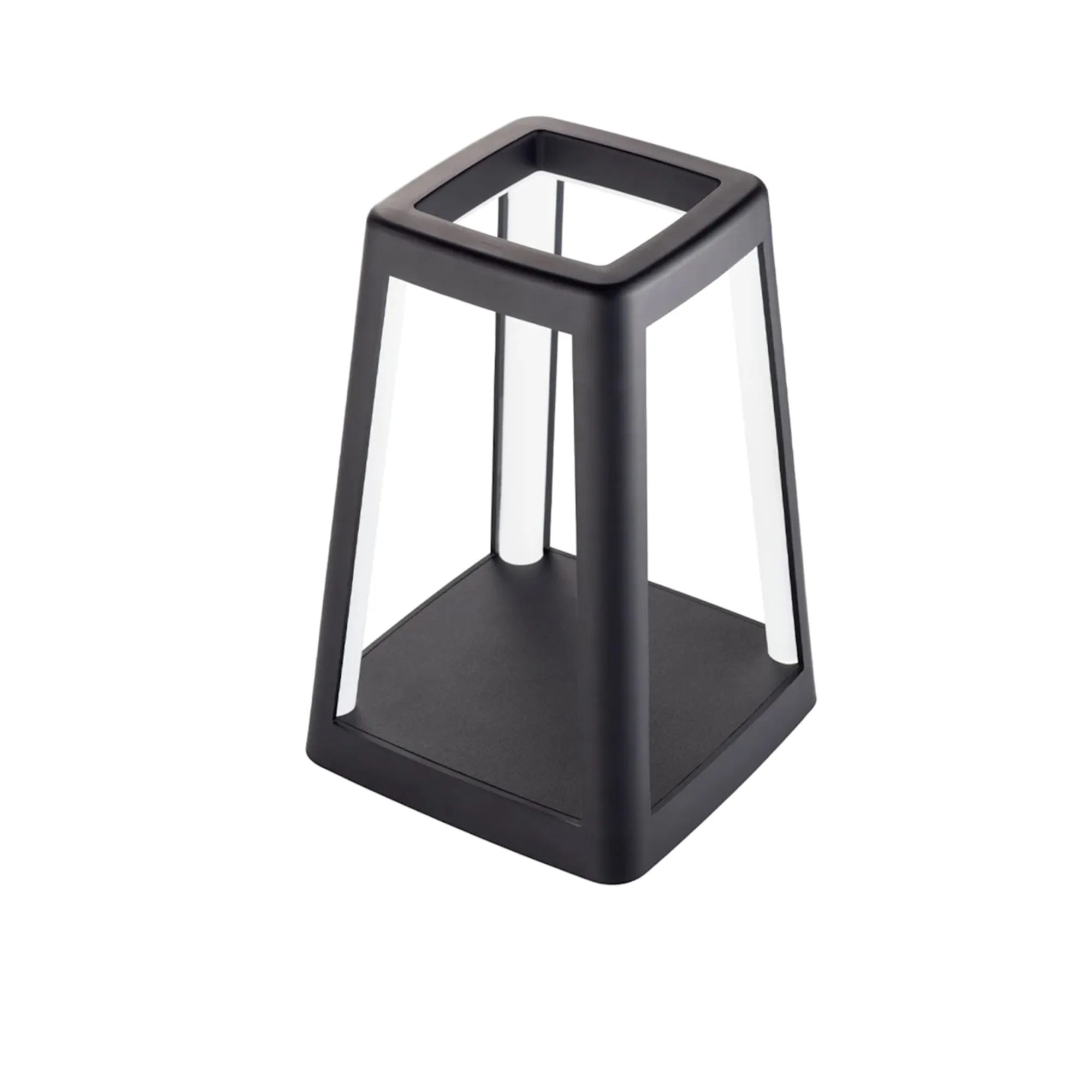 Lexon Lantern Portable Lamp with Built In Wireless Charger Black Image 1