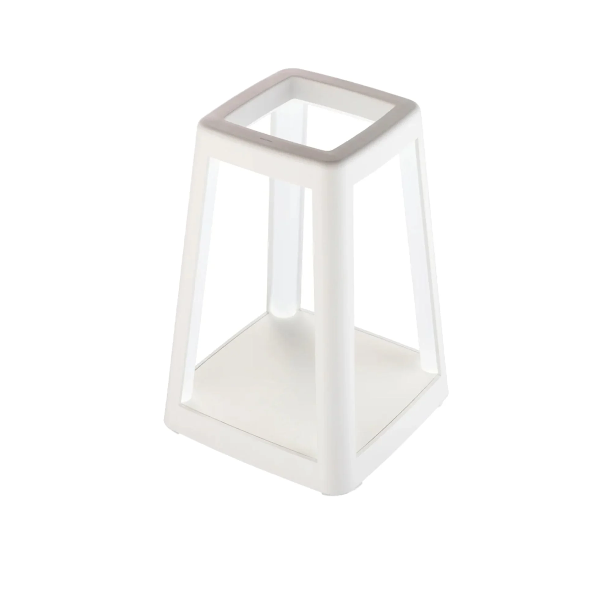 Lexon Lantern Portable Lamp with Built In Wireless Charger White Image 1