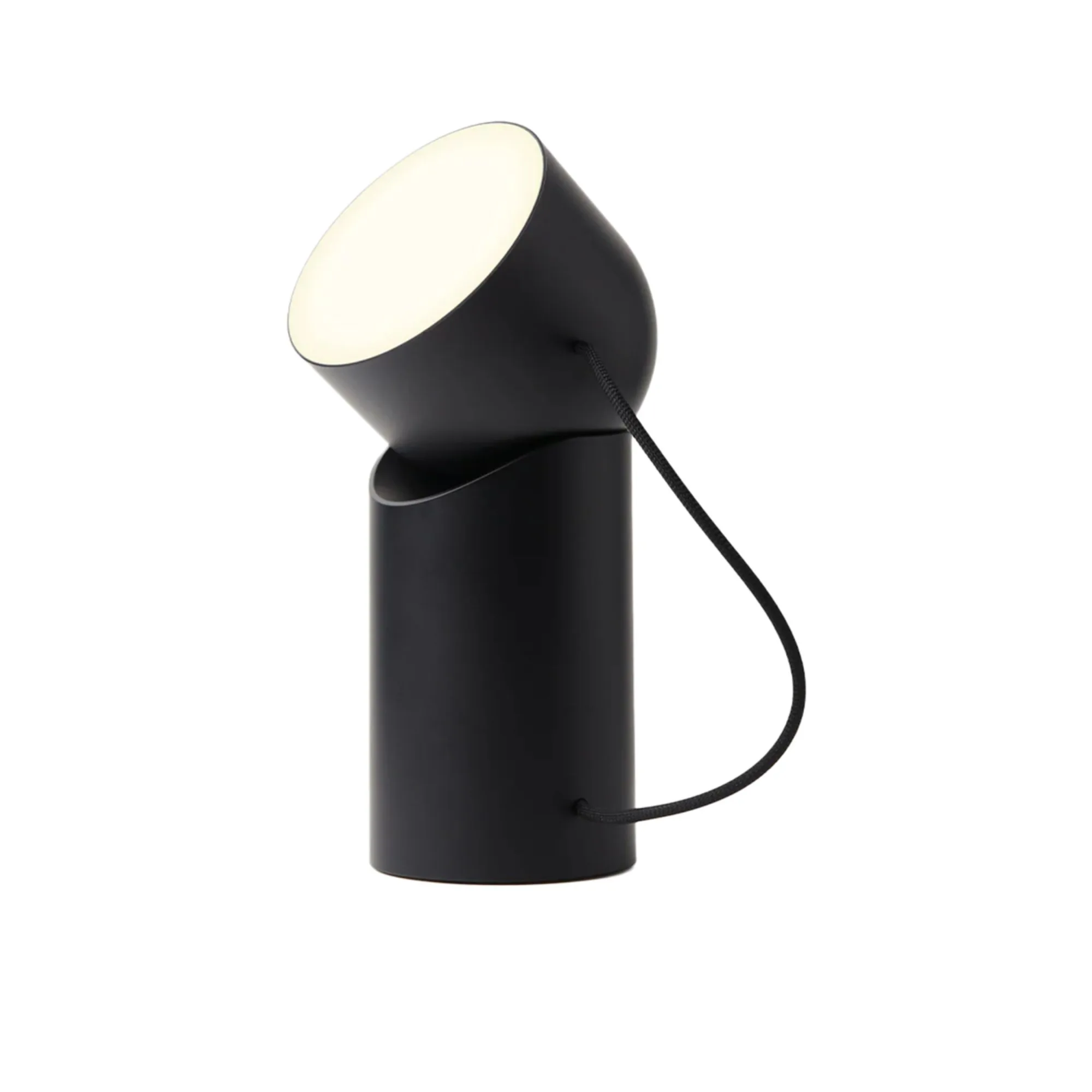 Lexon Orbe Portable LED Lamp with Moving Head Black Image 1