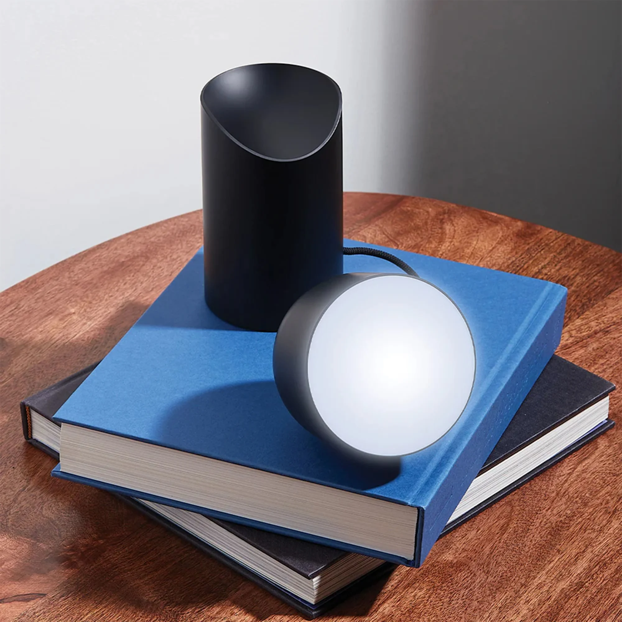 Lexon Orbe Portable LED Lamp with Moving Head Black Image 2
