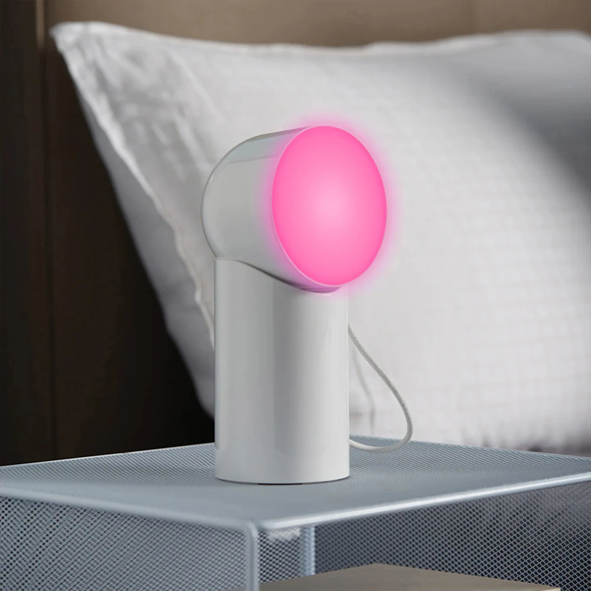 Lexon Orbe Portable LED Lamp with Moving Head White Image 3