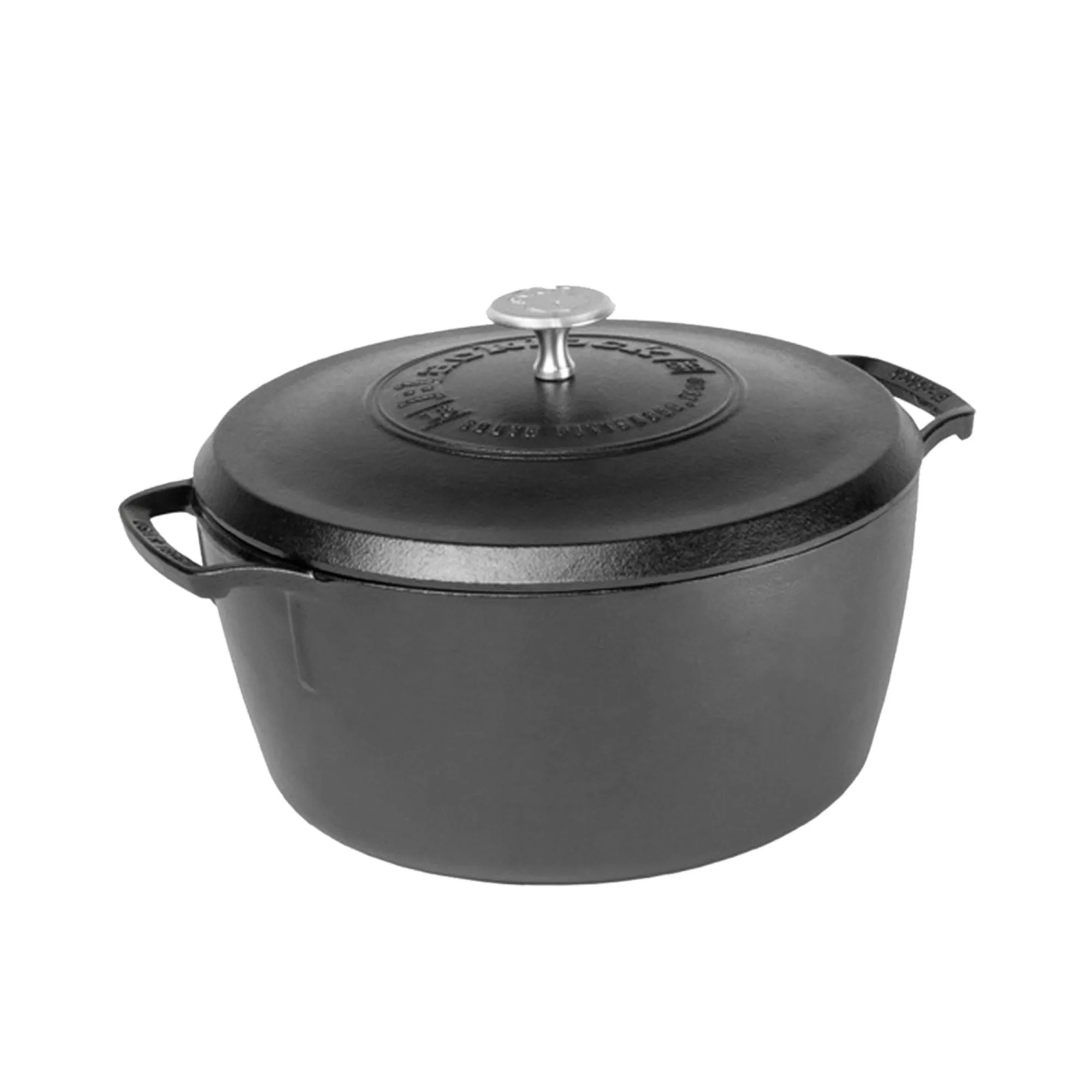 Lodge Blacklock Triple Seasoned Cast Iron Dutch Oven 26cm - 5.2L Image 1
