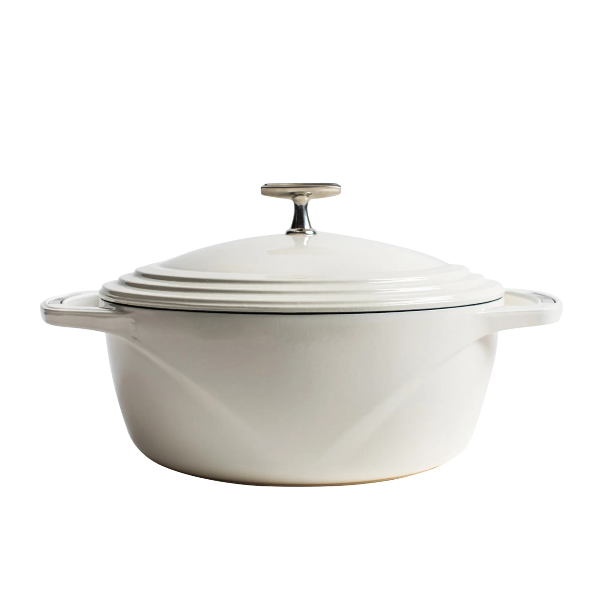 Lodge Enamel Cast Iron Cloud Nine Dutch Oven 34cm 5 6L White Image 1