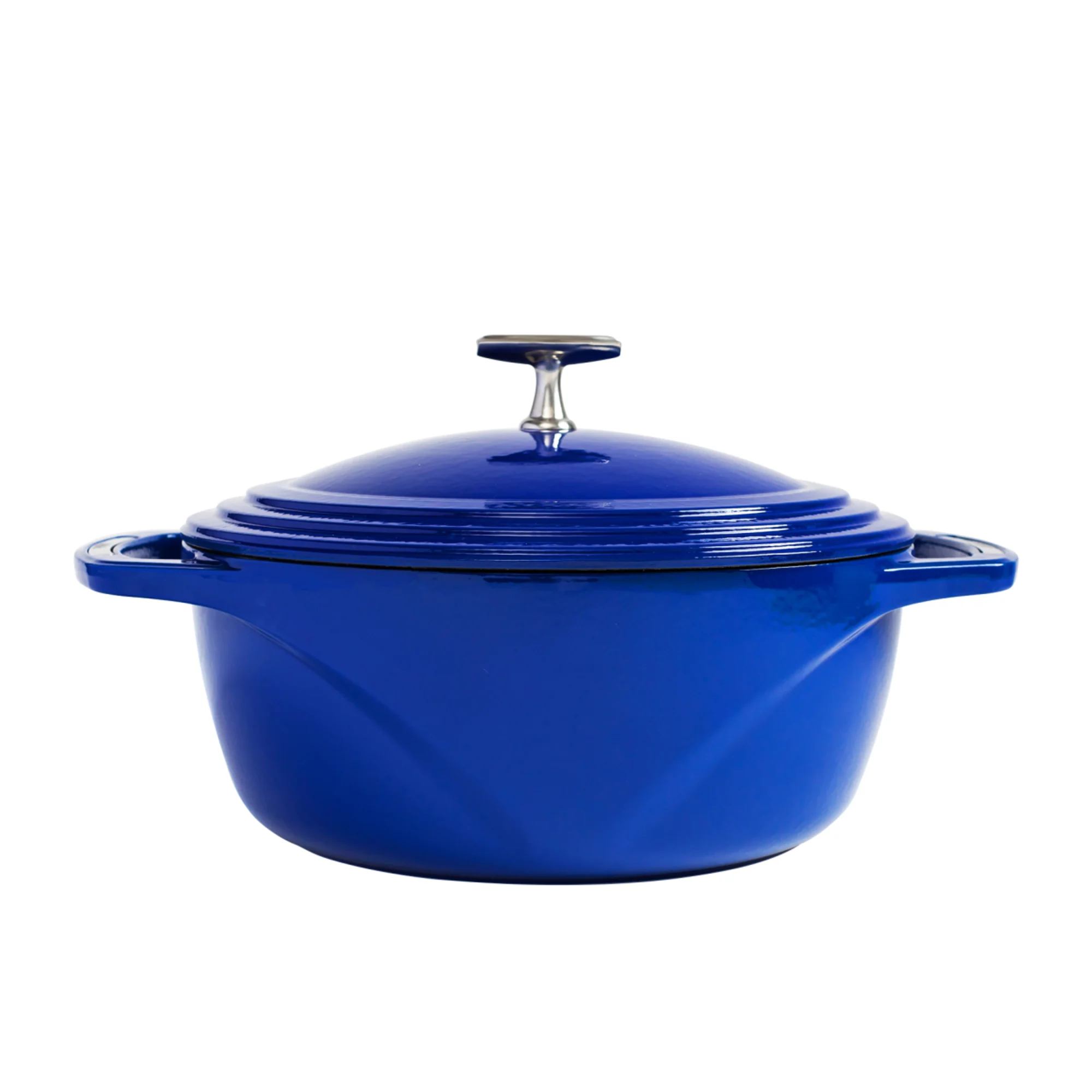 Lodge Enamel Cast Iron Smooth Sailing Dutch Oven 34cm 5 6L Blue Image 1