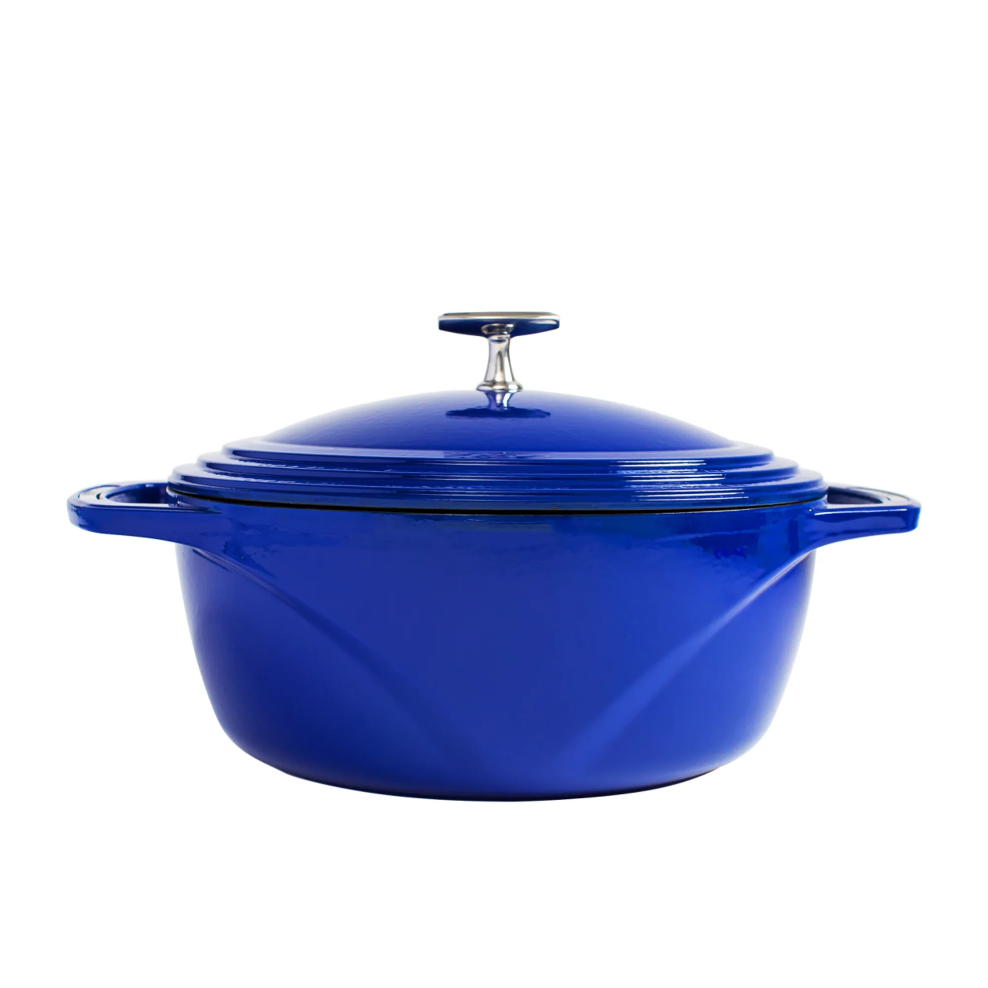 Lodge Enamel Cast Iron Smooth Sailing Dutch Oven 37cm 7L Blue Image 1