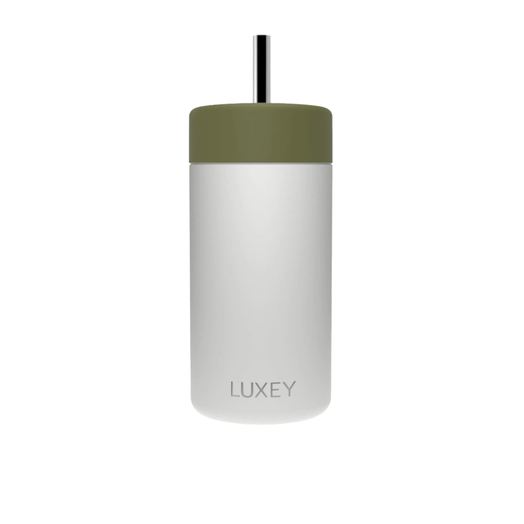 Luxey Cup Insulated Iced Coffee Tumbler 355mL 12oz Heritage Green and Gray
 Image 1