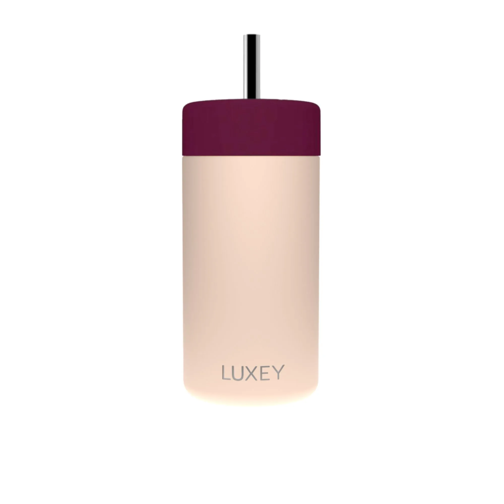 Luxey Cup Insulated Iced Coffee Tumbler 355mL 12oz Maroon and Peach
 Image 1