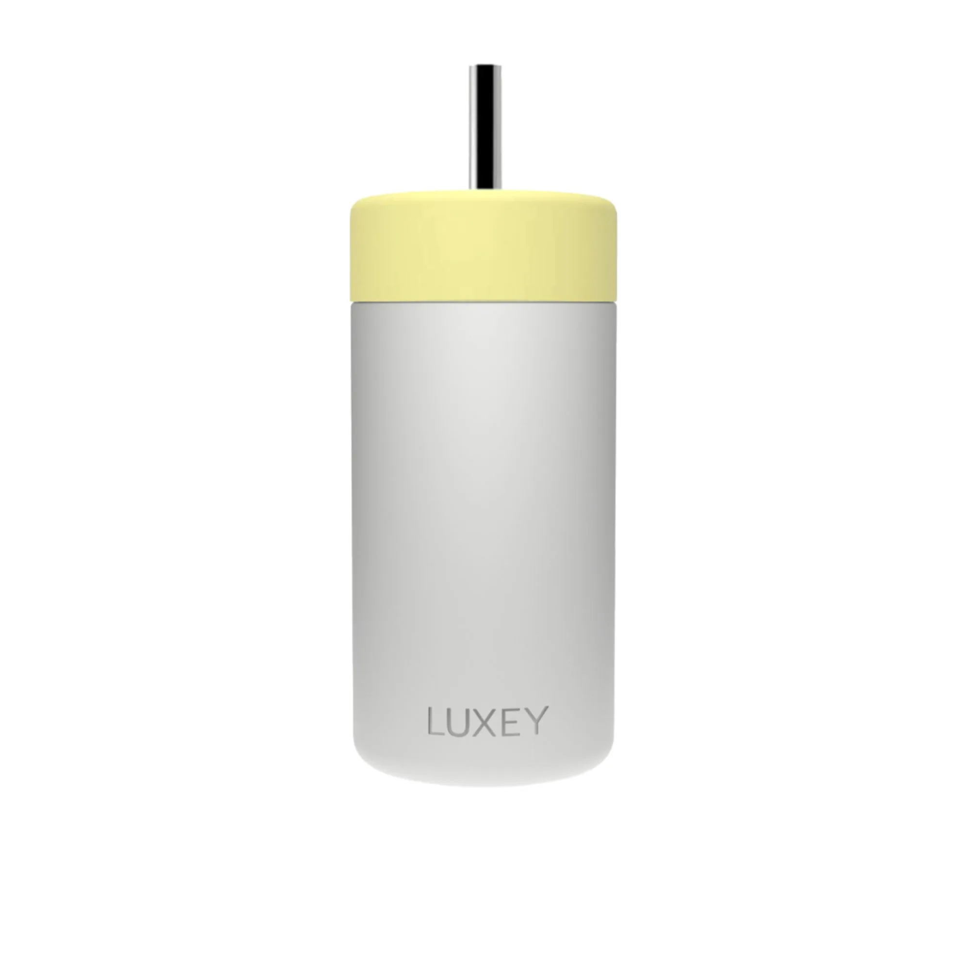 Luxey Cup Insulated Iced Coffee Tumbler 355mL 12oz Sunshine and Grey
 Image 1