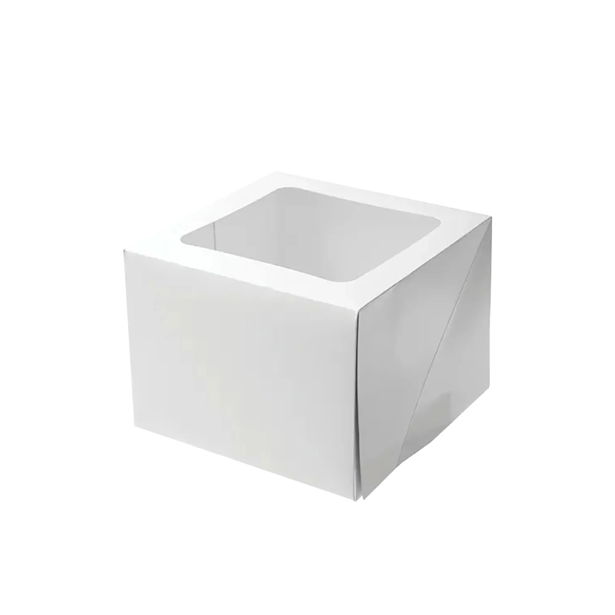 Mondo Square Tall Cake Box 20x20x15cm White Image 1
