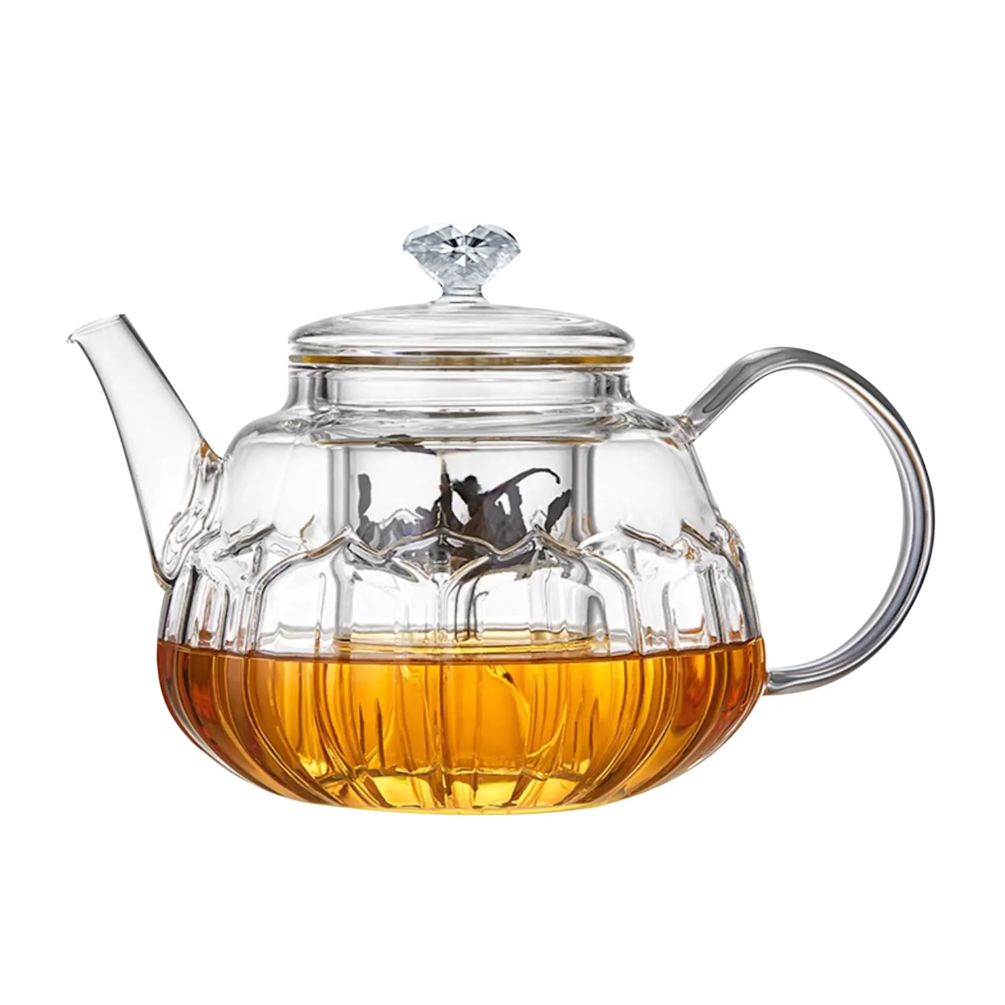 T&C Society Glass Teapot with Filter 1L Image 1