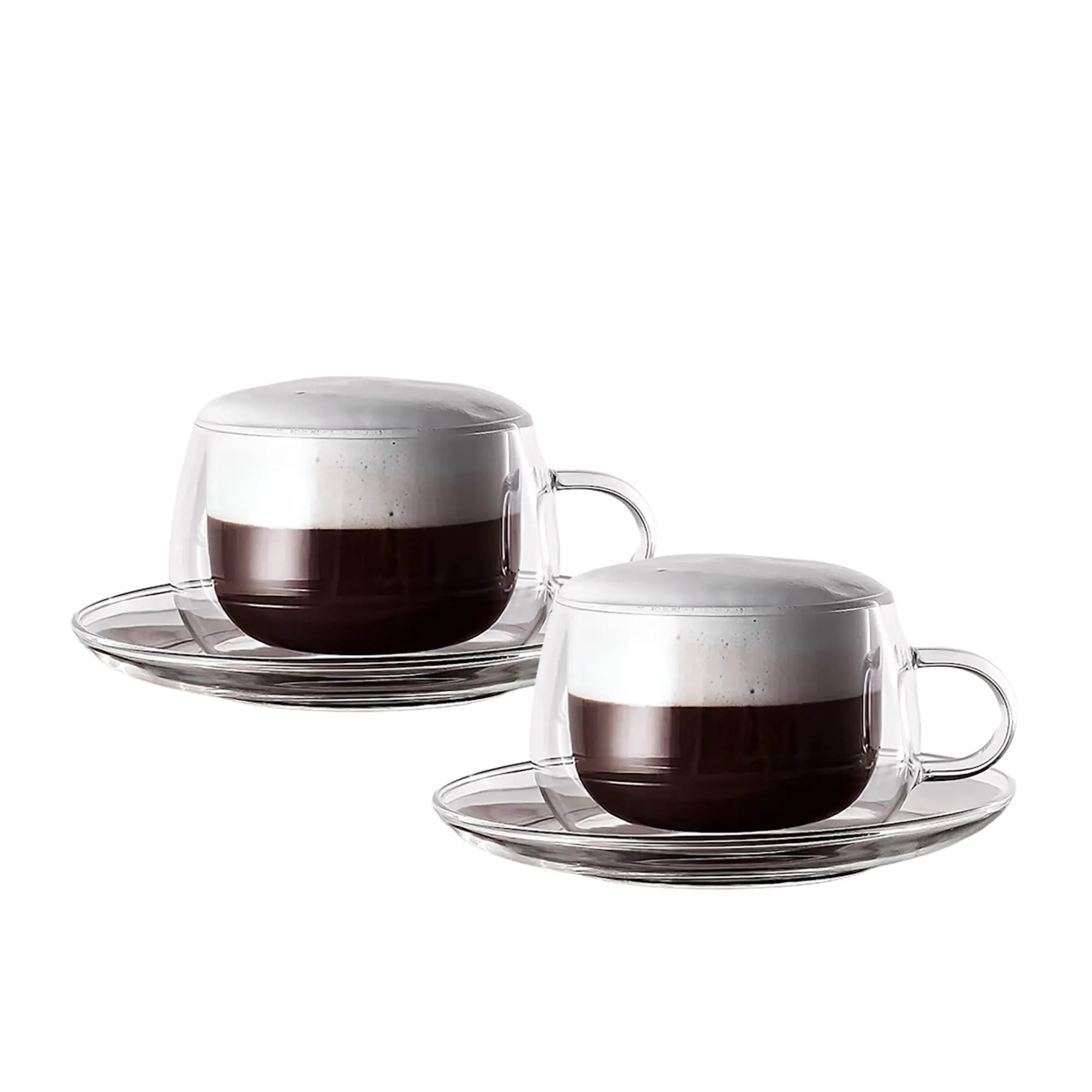 T&C Society Cup and Saucer 250mL Set of 2 Clear Image 1